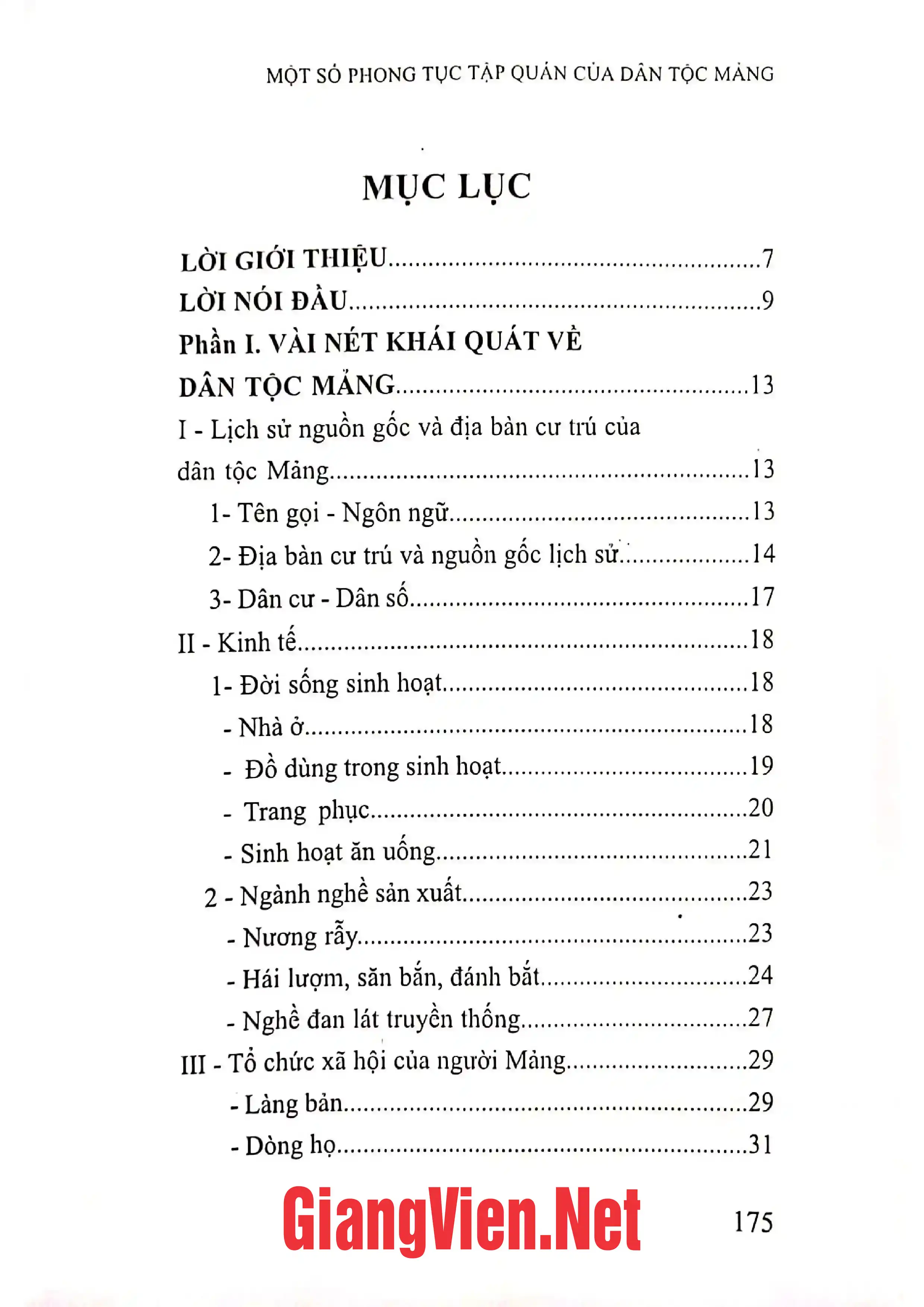 Ảnh minh họa nội dung cuốn sách: Một số phong tục tập quán của dân tộc Mảng