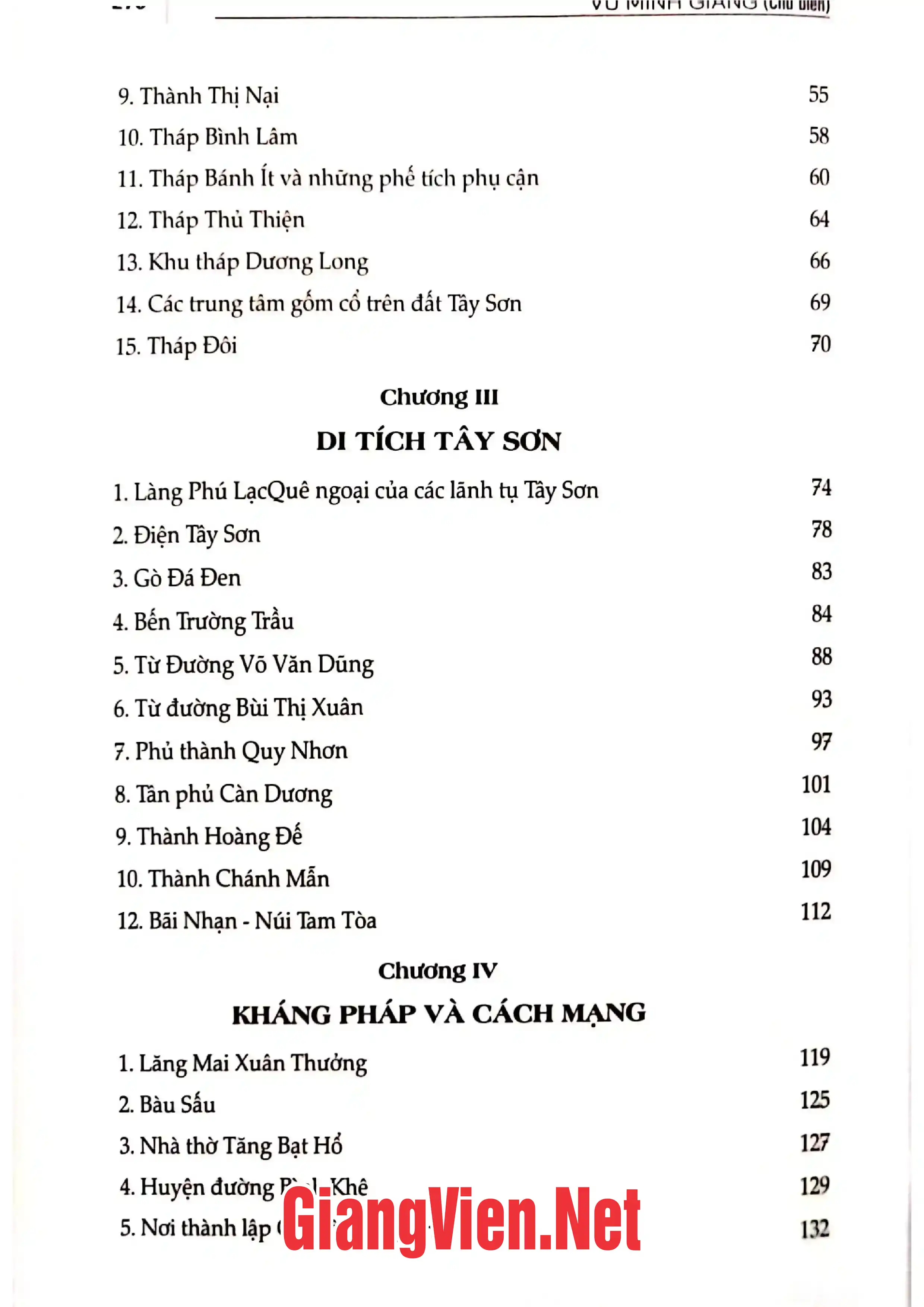 Ảnh minh họa nội dung cuốn sách: Bình Định danh thắng và di tích