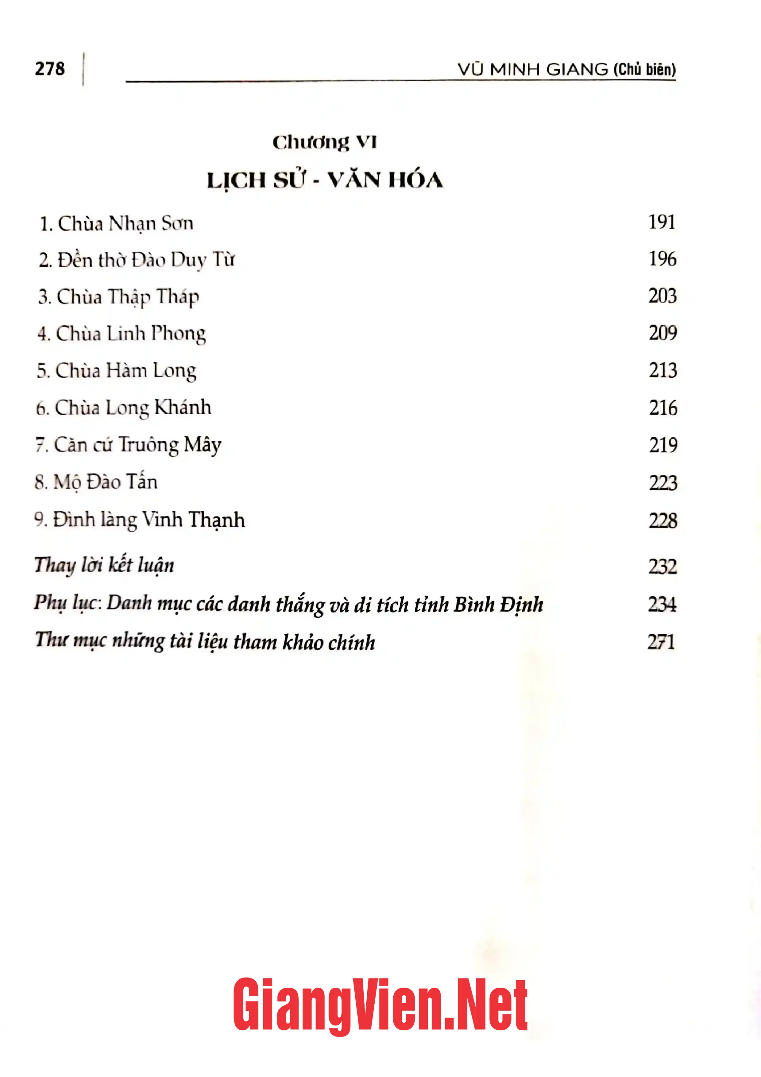 Ảnh minh họa nội dung cuốn sách: Bình Định danh thắng và di tích