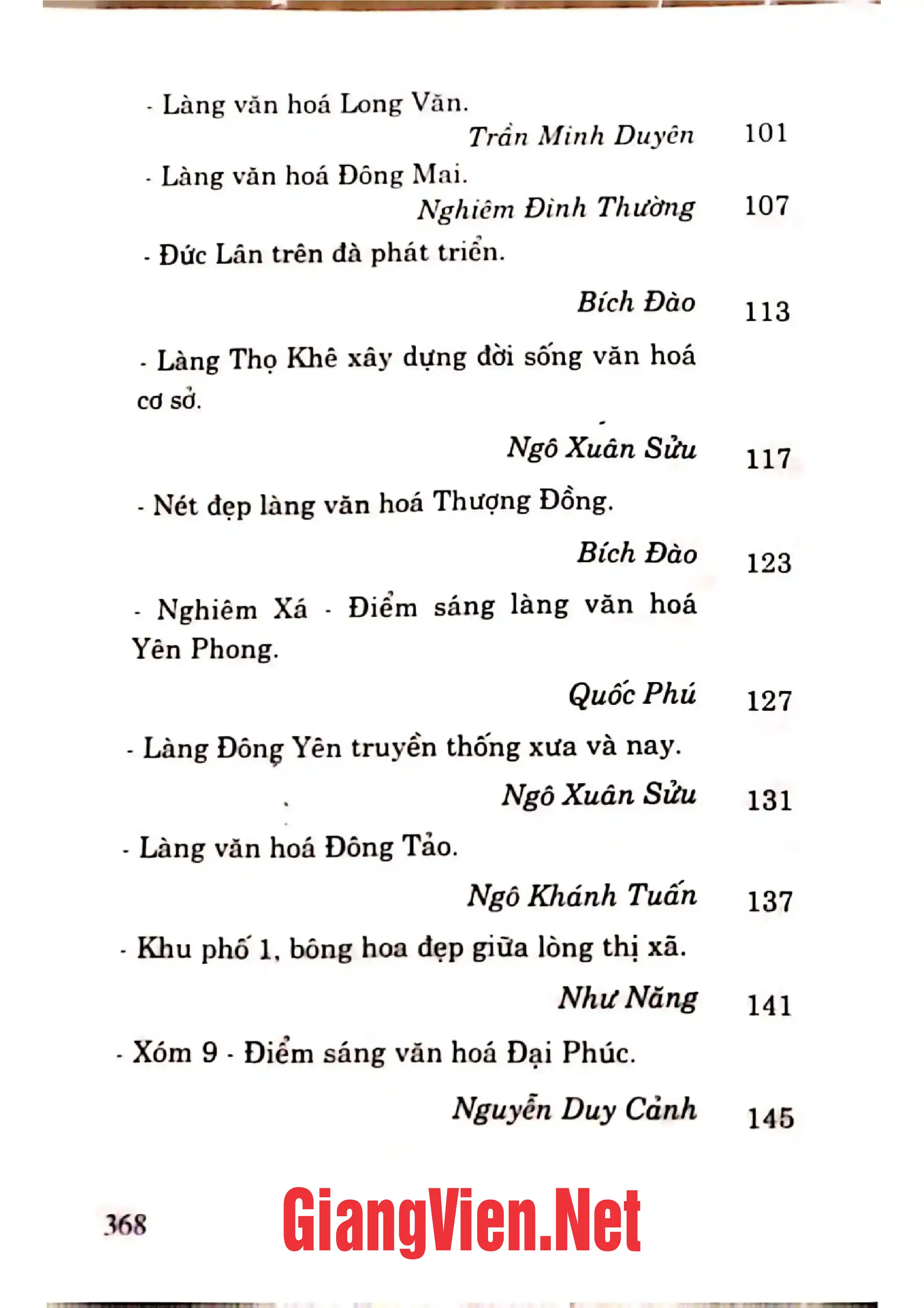 Ảnh minh họa nội dung cuốn sách: Làng Văn hóa tỉnh Bắc Ninh tập I