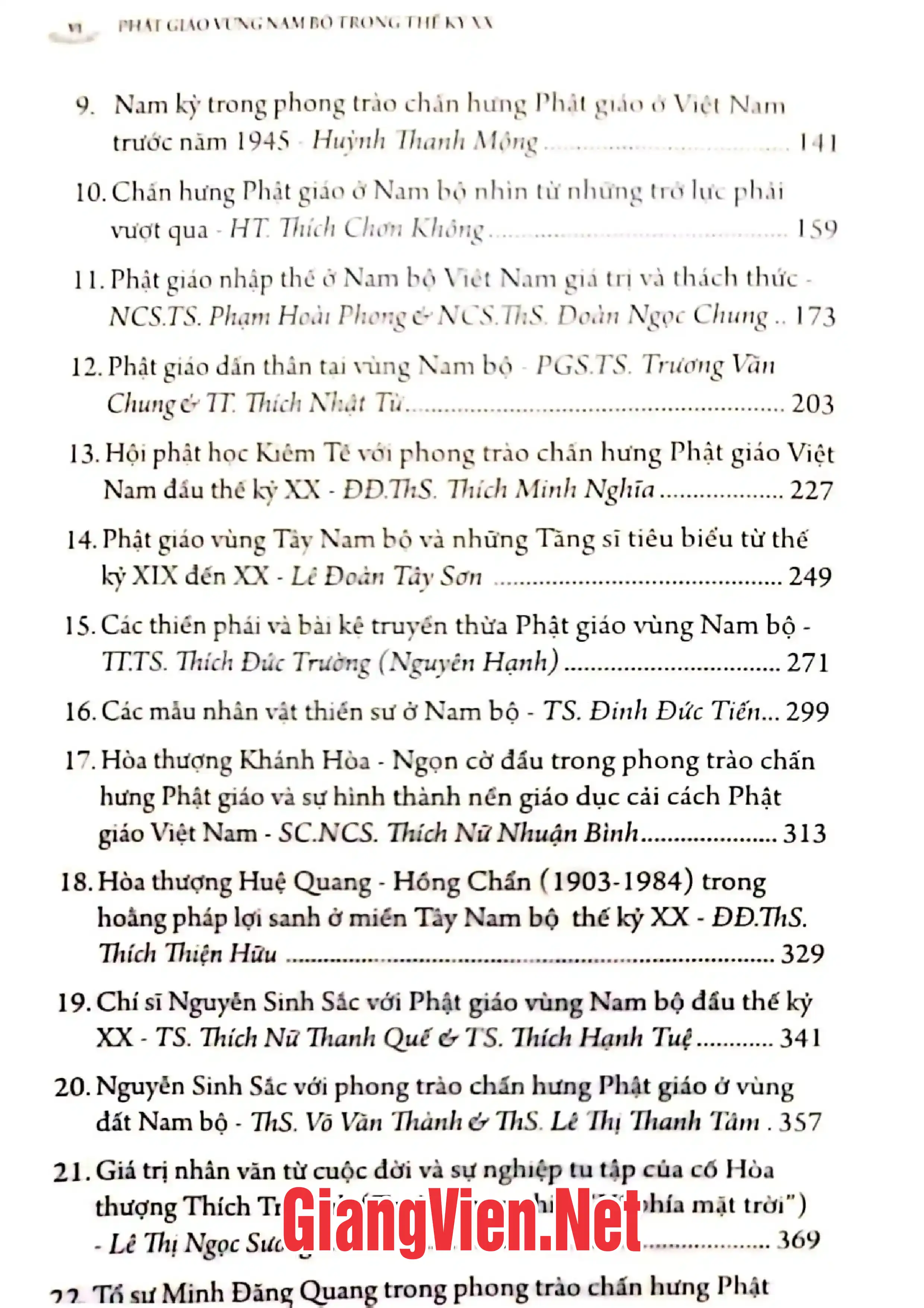 Ảnh minh họa nội dung cuốn sách: Phật giáo vùng Nam Bộ trong thế kỷ XX