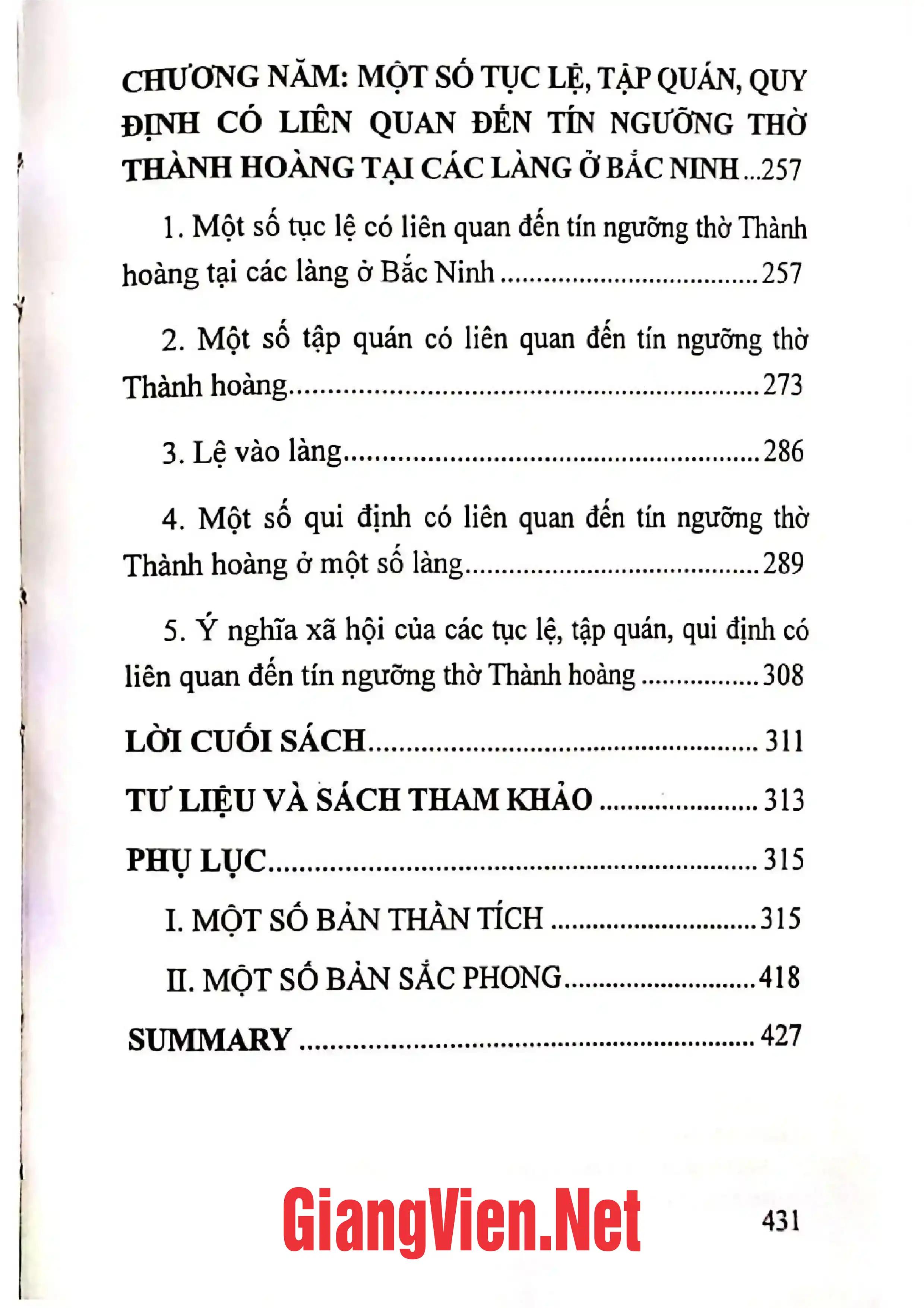Ảnh minh họa nội dung cuốn sách: Một số nghi lễ, hội thi, trò diễn dân gian và phong tục tập quán có liên quan đến tín ngưỡng thờ Thành hoàng làng ở Bắc Ninh