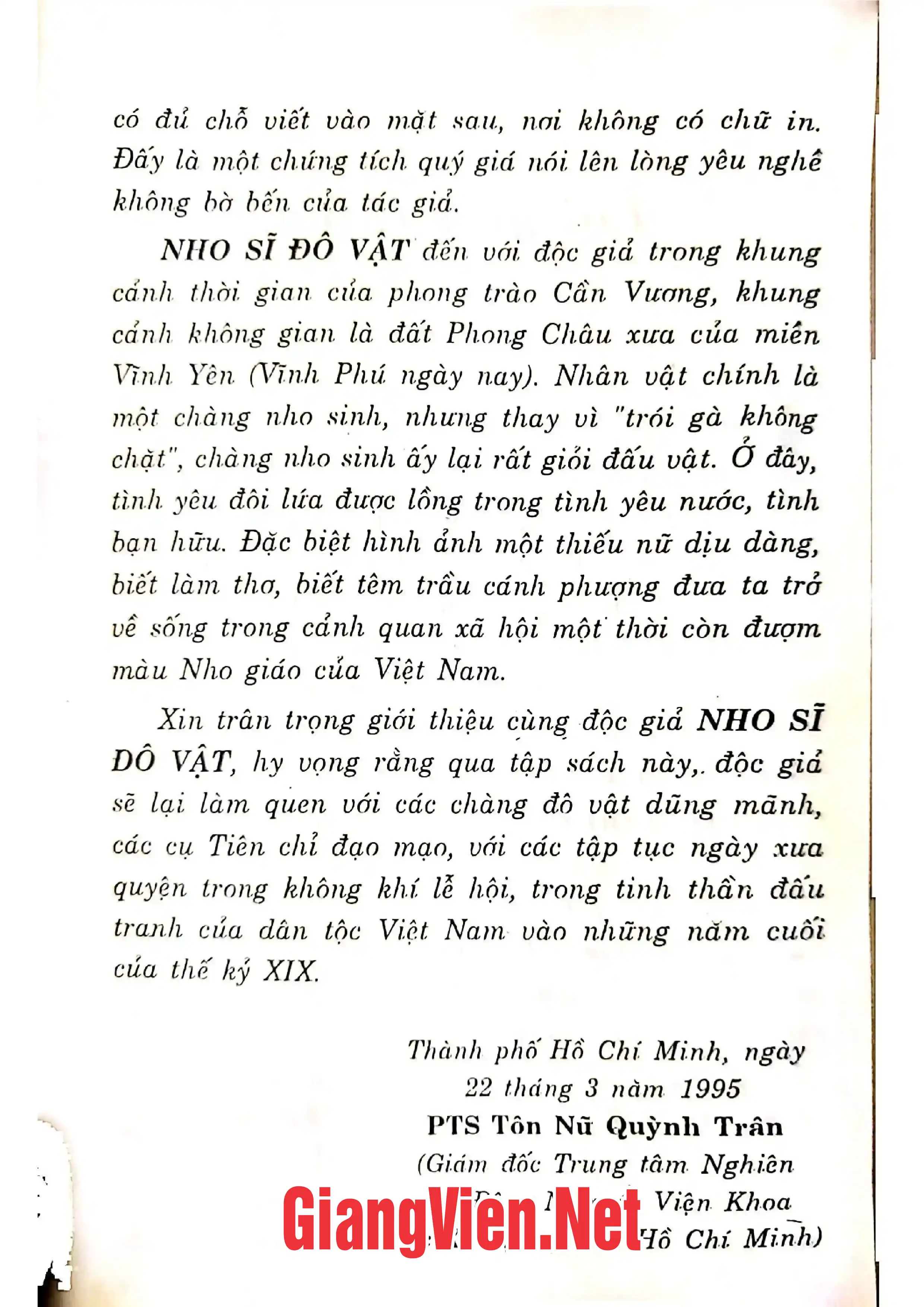 Ảnh minh họa nội dung cuốn sách: Nho sĩ đô vật, Tiểu thuyết lịch sử