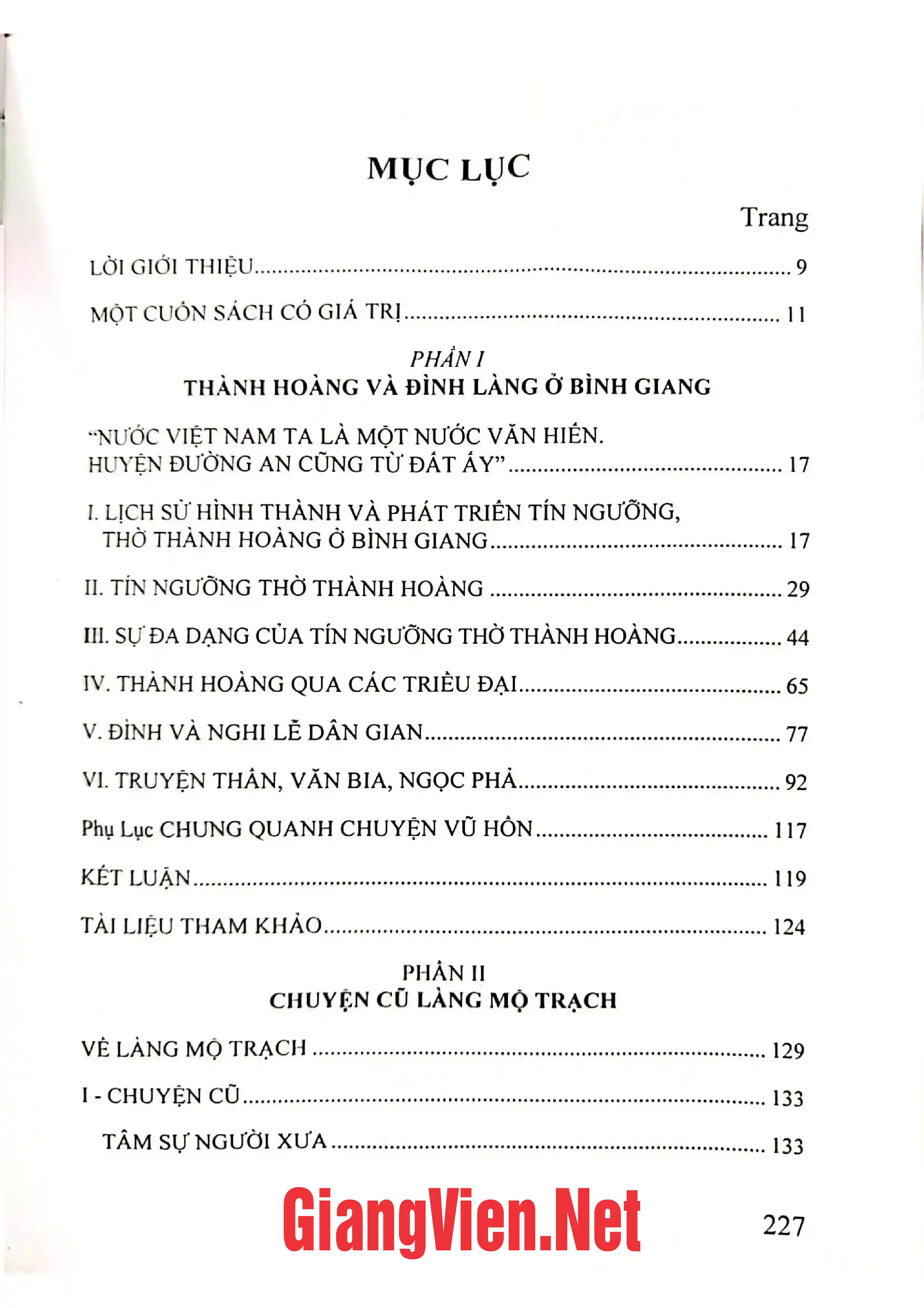 Ảnh minh họa nội dung cuốn sách: Thành hoàng và đình làng ở Bình Giang