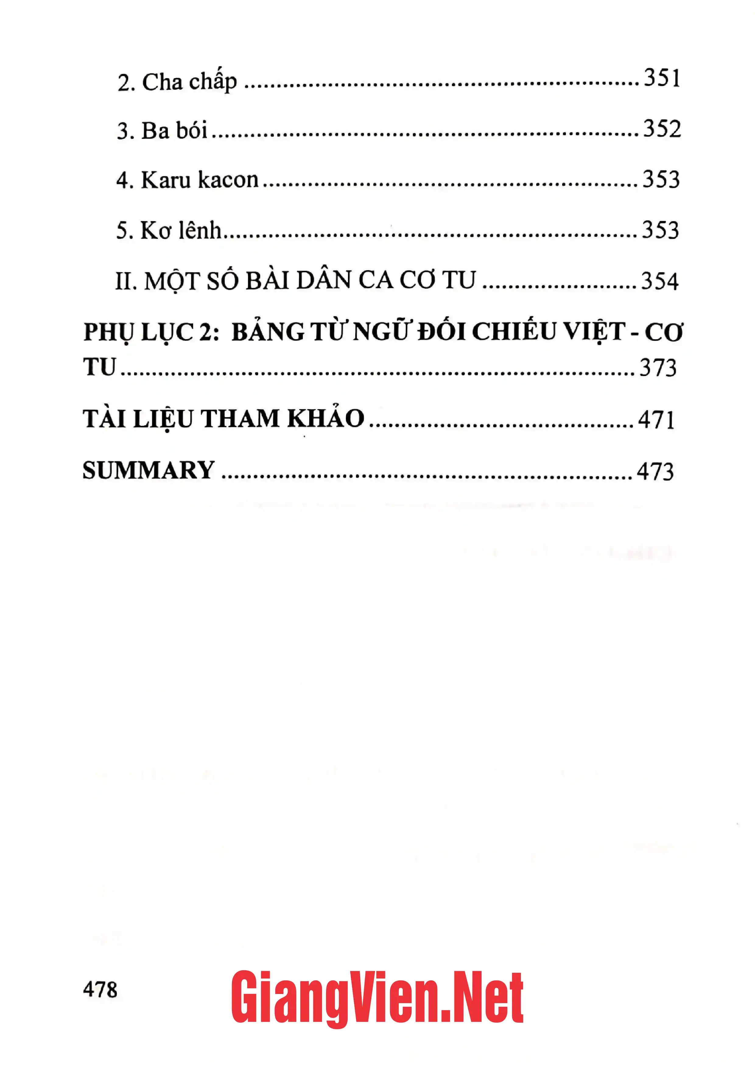 Ảnh minh họa nội dung cuốn sách: Văn học dân gian dân tộc Cơ Tu