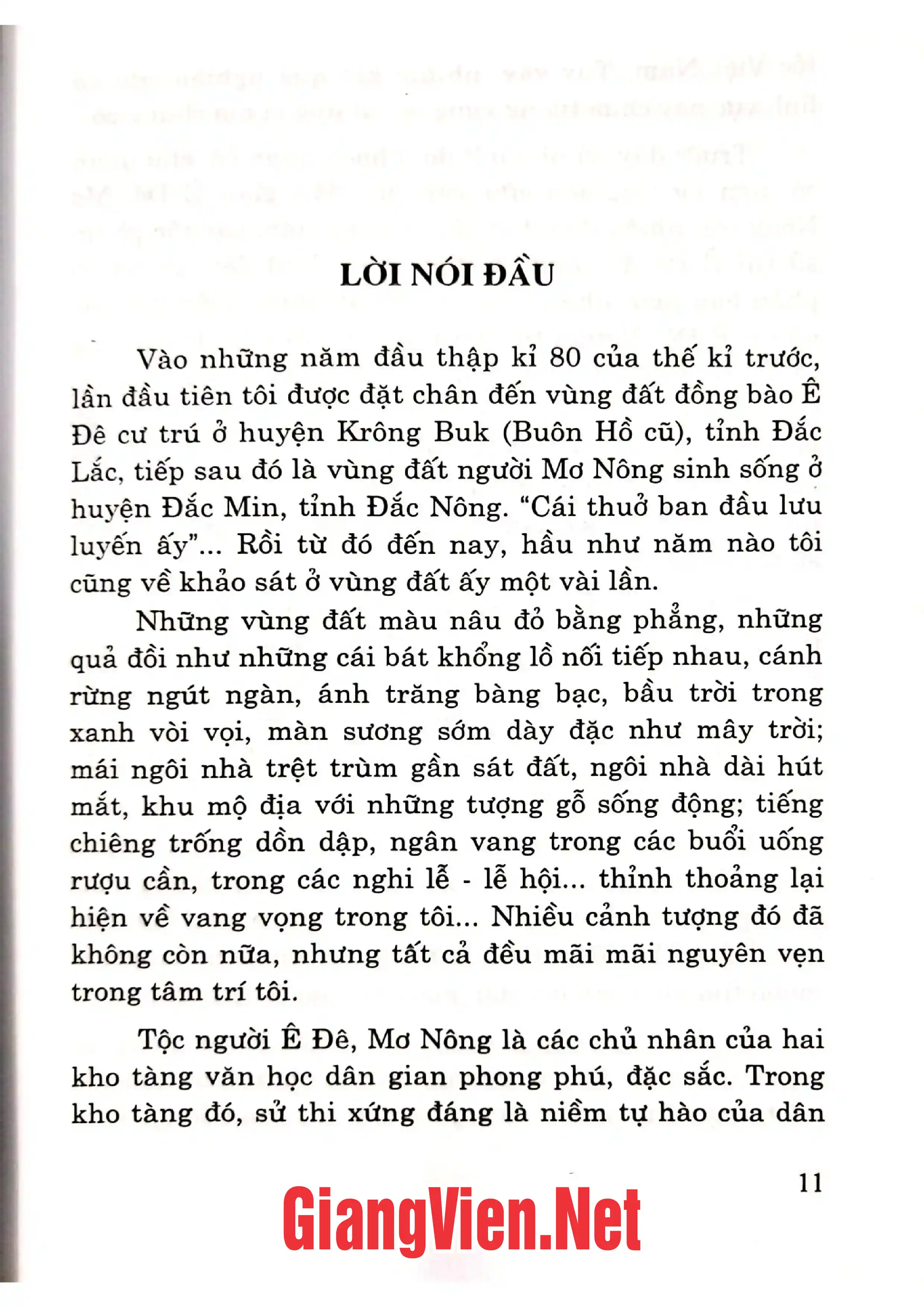 Ảnh minh họa nội dung cuốn sách: Văn học dân gian Ê Đê, Mơ Nông