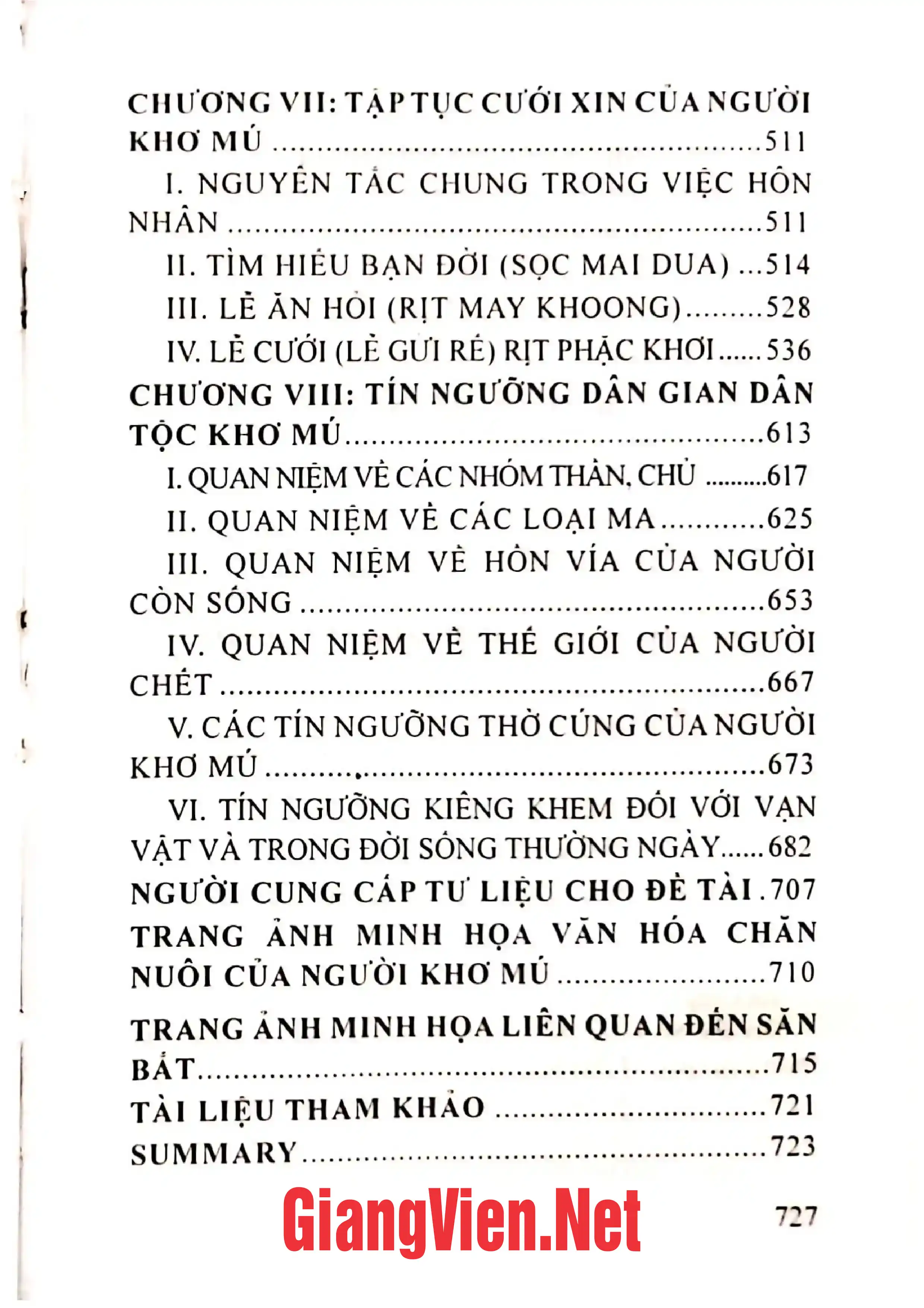 Ảnh minh họa nội dung cuốn sách: Văn hóa dân gian của người Khơ Mú tỉnh Điện Biên
