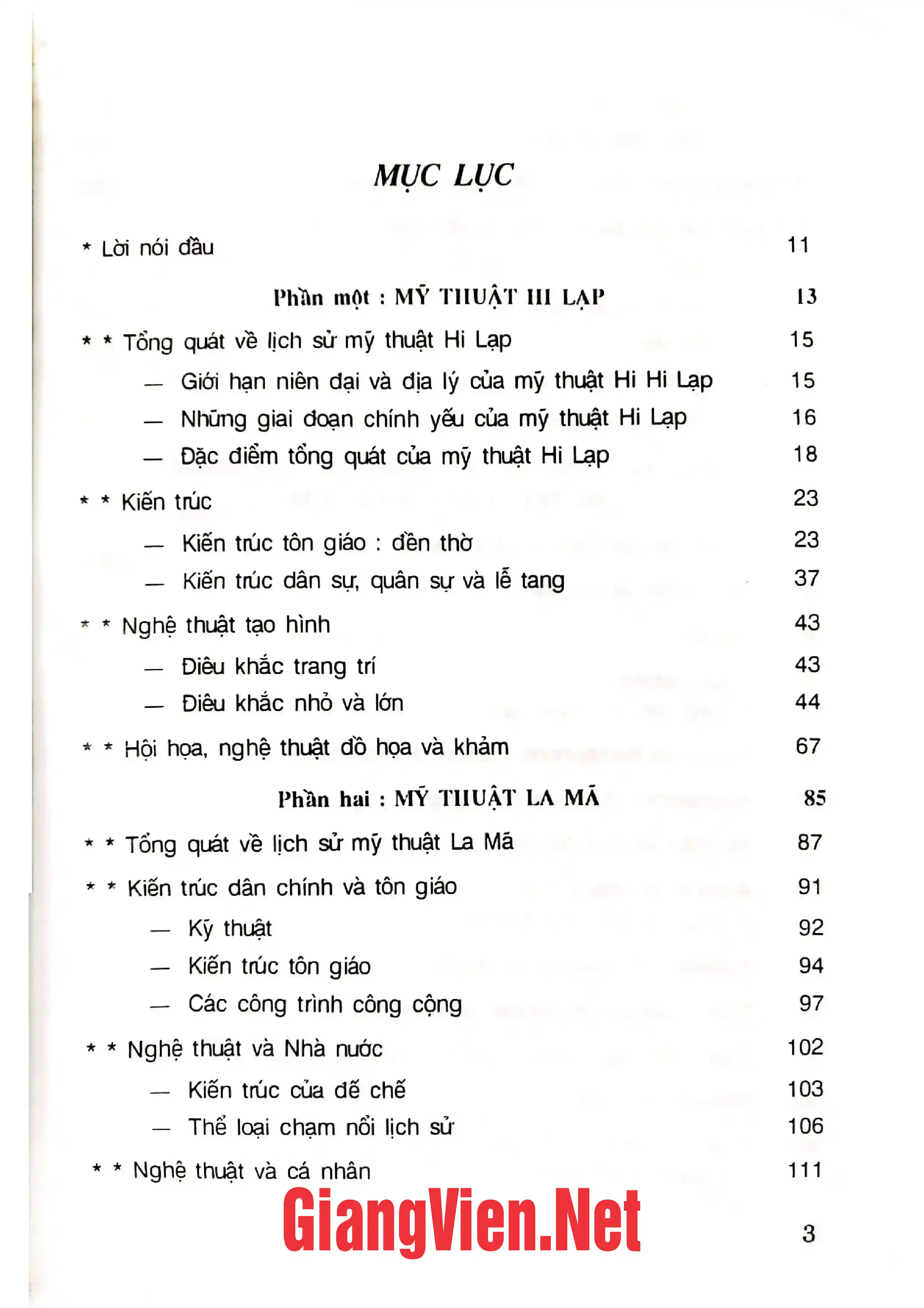 Ảnh minh họa nội dung cuốn sách: Quy pháp tạo hình và phong cách Mỹ thuật Hy Lạp  La Mã