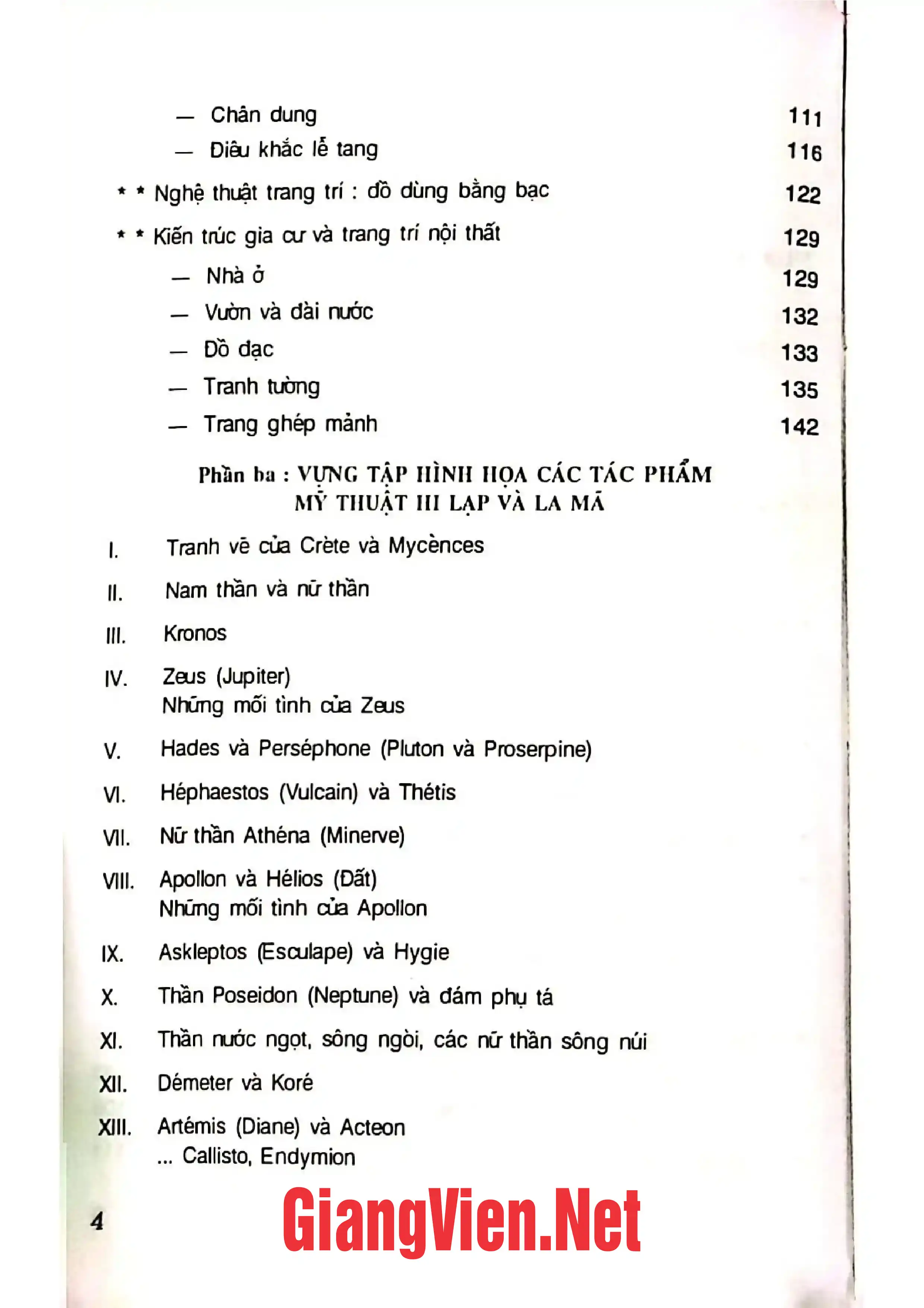 Ảnh minh họa nội dung cuốn sách: Quy pháp tạo hình và phong cách Mỹ thuật Hy Lạp  La Mã