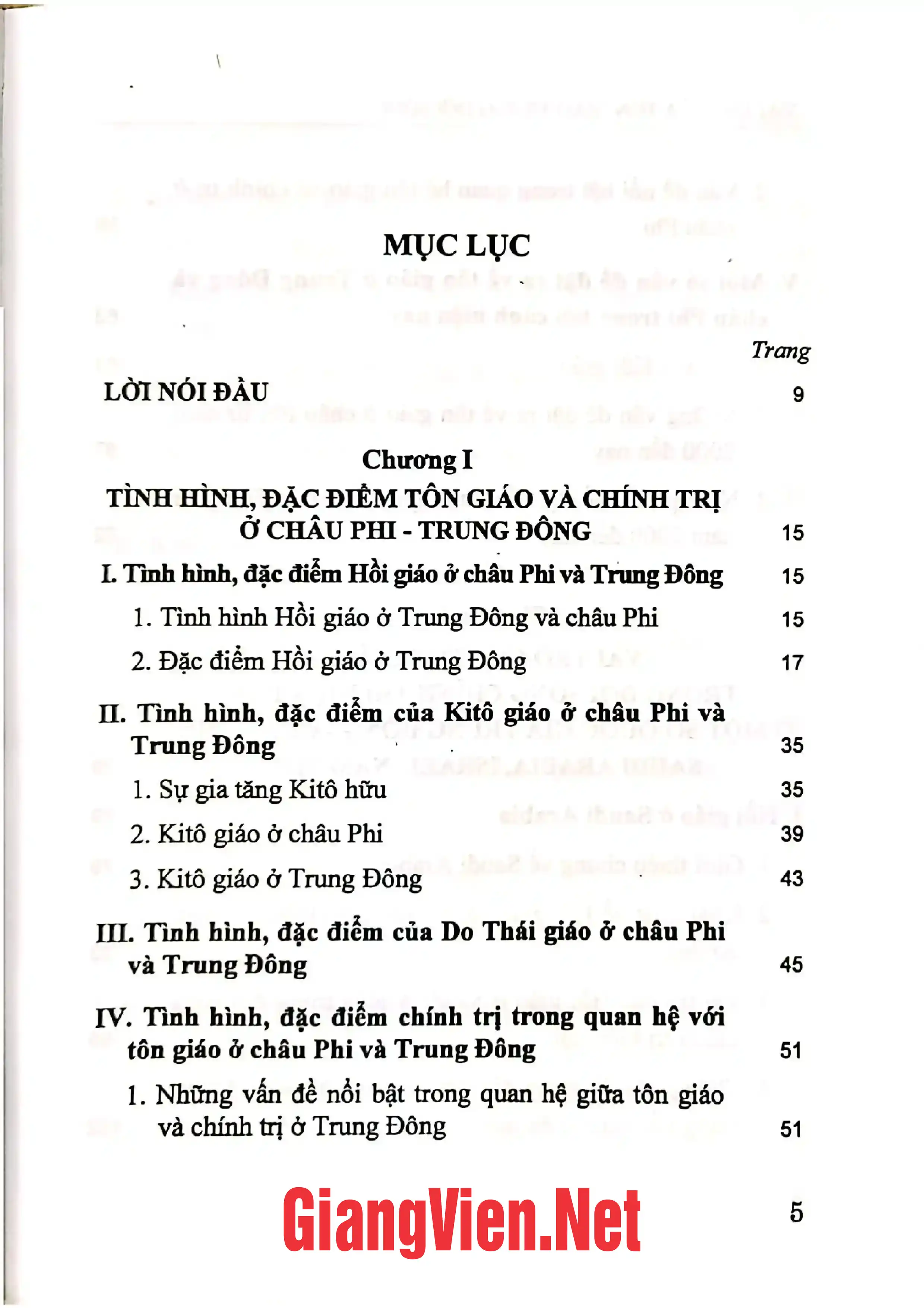 Ảnh minh họa nội dung cuốn sách: Vai trò của tôn giáo trong đời sống chính trị hiện đại ở một số quốc gia Châu Phi - Trung Đông