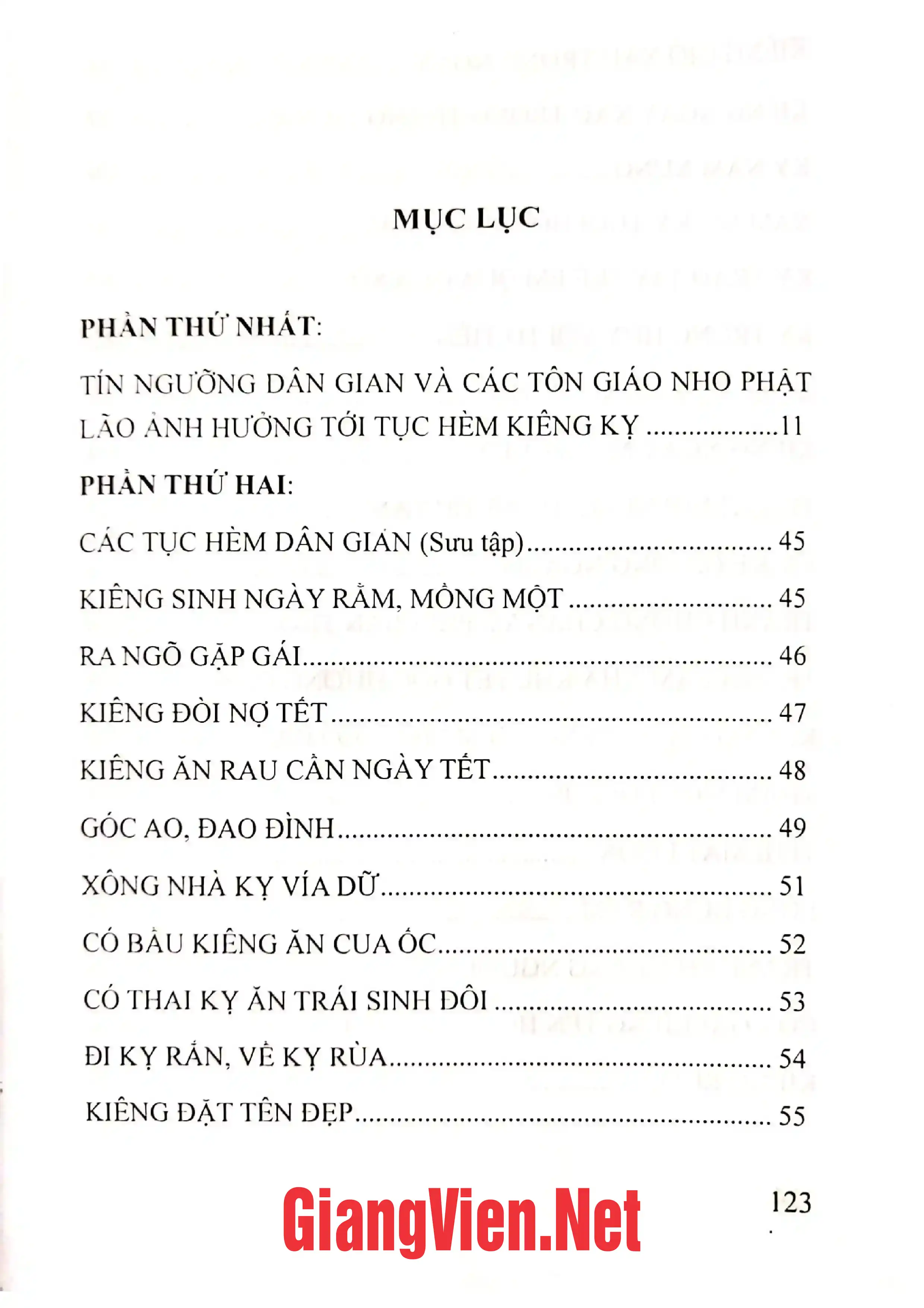 Ảnh minh họa nội dung cuốn sách: Tục hèm kiêng kỵ dân gian Việt Nam