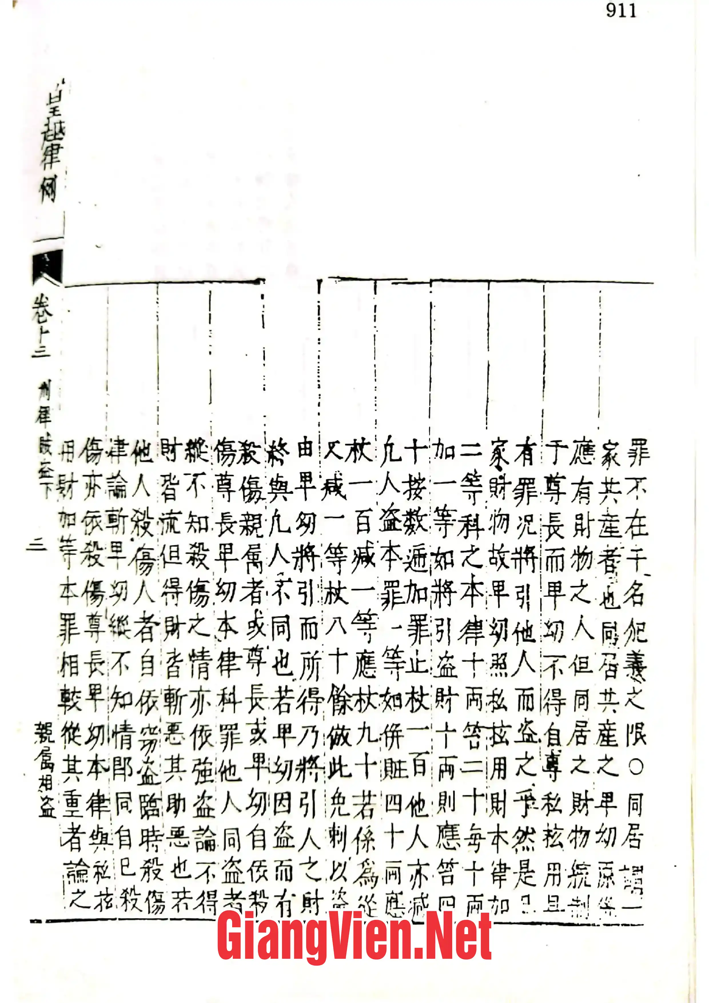 Ảnh minh họa nội dung cuốn sách: Hoàng Việt luật lệ luật Gia Long, tập 4