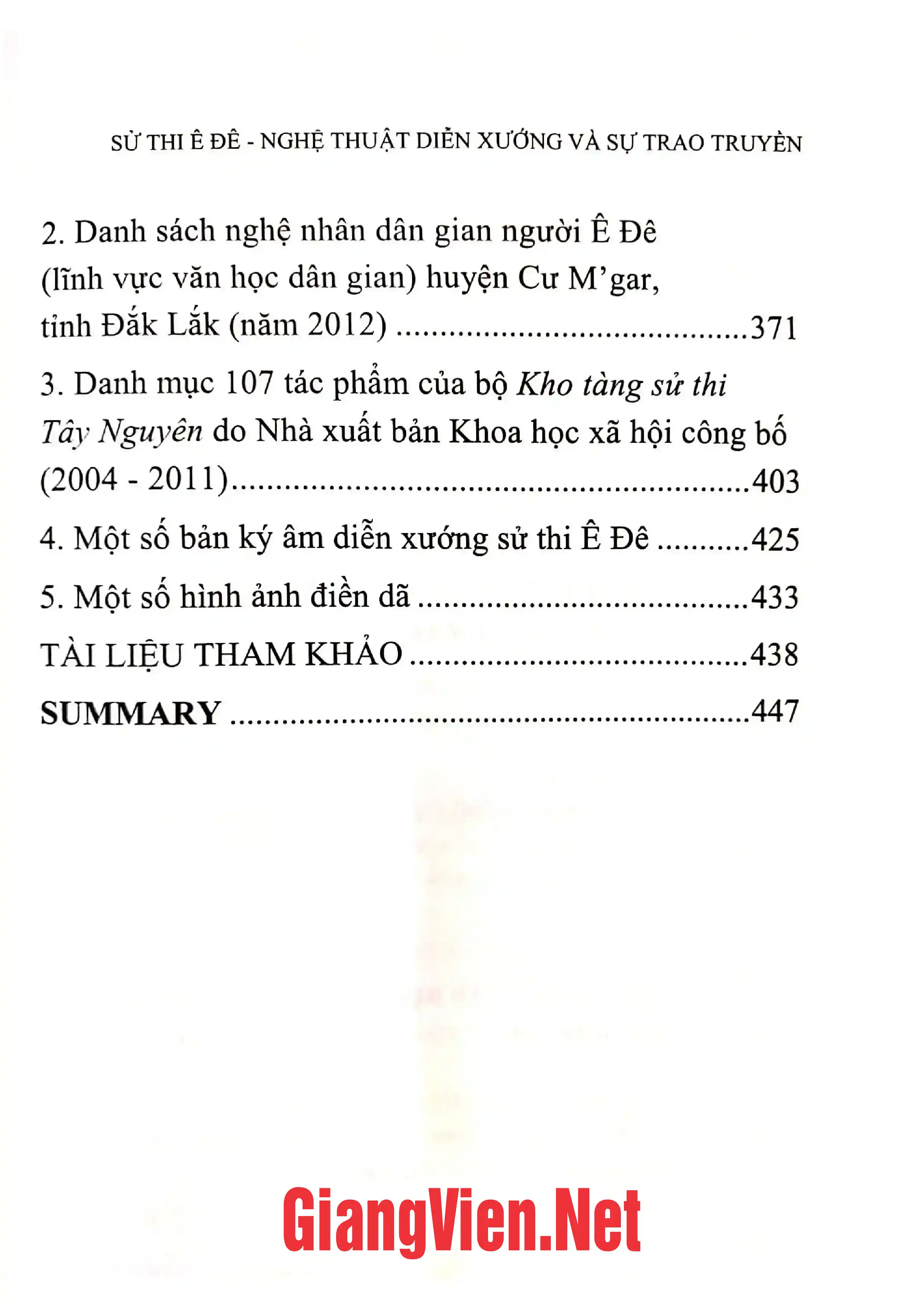 Ảnh minh họa nội dung cuốn sách: Sử thi Ê Đê nghệ thuật diễn xướng và sự trao truyền