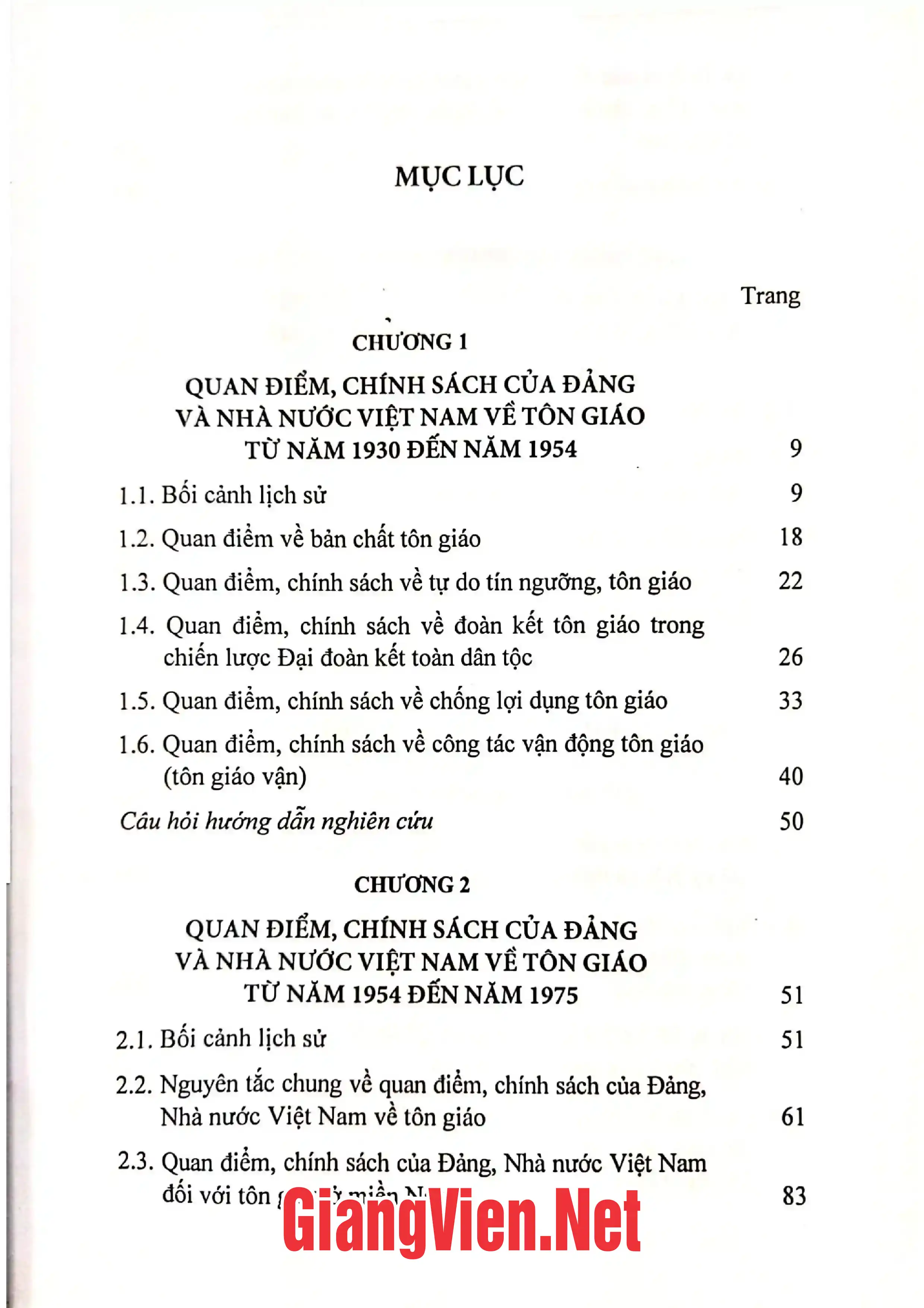 Ảnh minh họa nội dung cuốn sách: Quan điểm, chính sách của Đảng và Nhà nước Việt Nam về tôn giáo, Giáo trình sau đại học