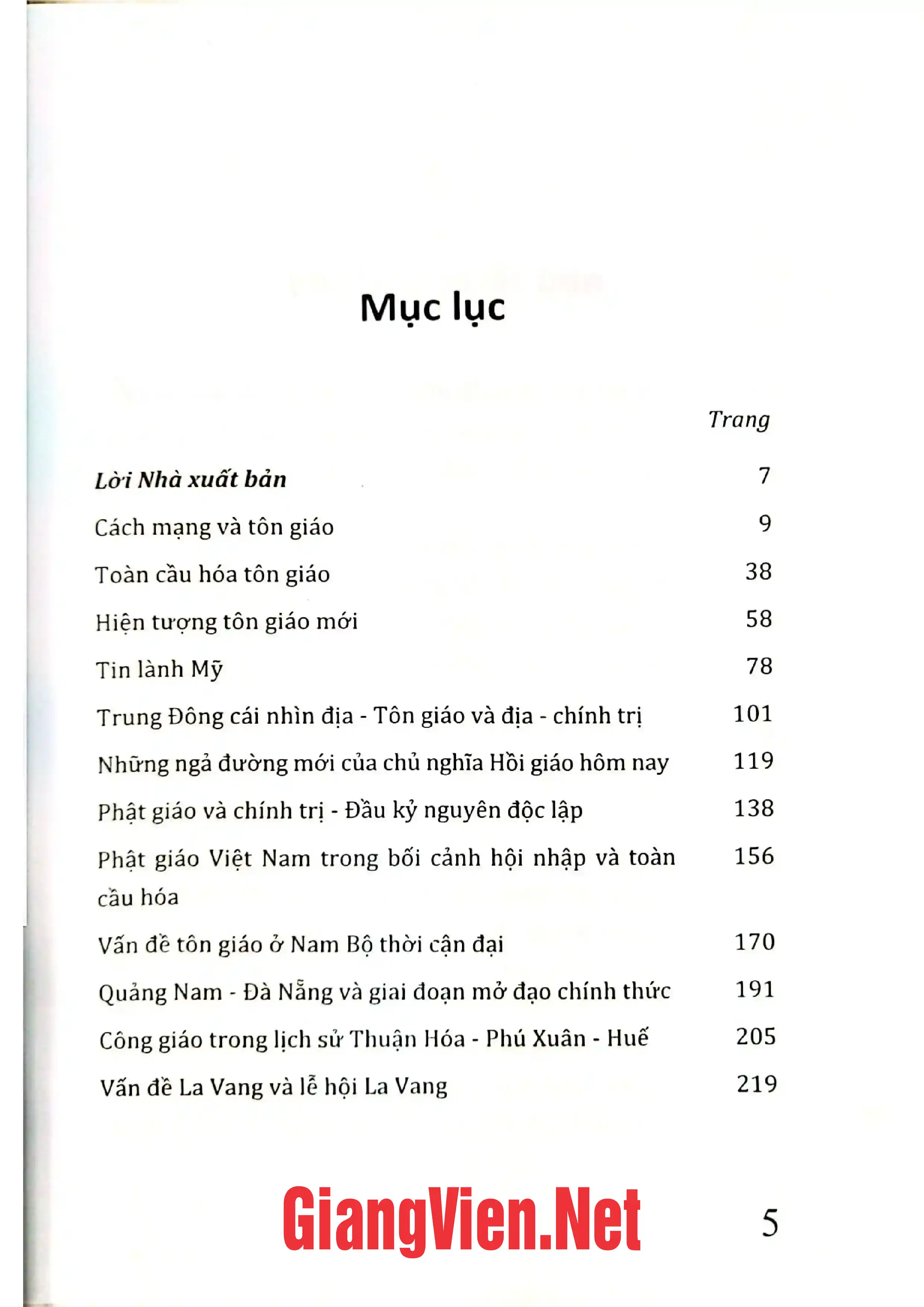 Ảnh minh họa nội dung cuốn sách: Sự kiện tôn giáo
