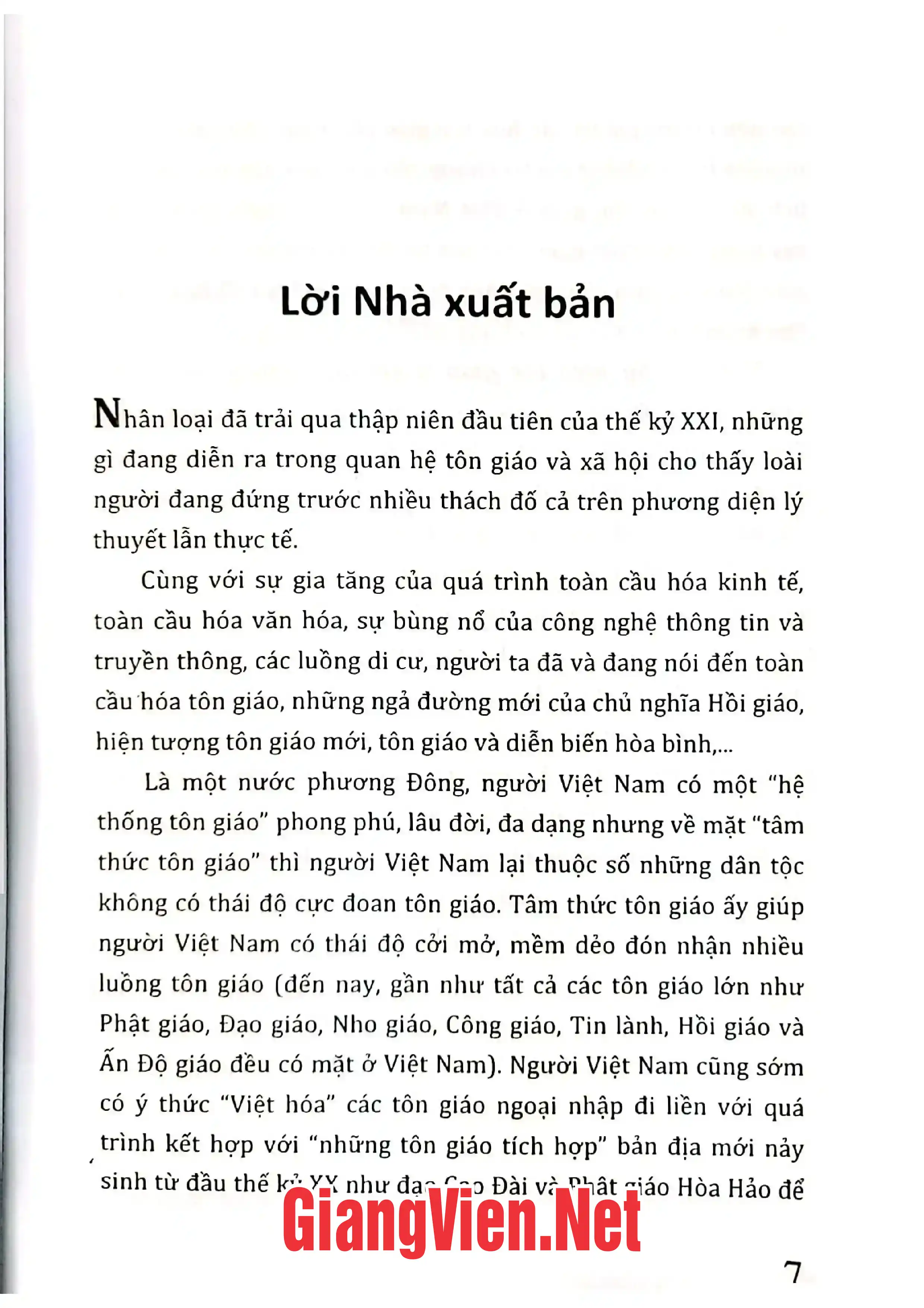 Ảnh minh họa nội dung cuốn sách: Sự kiện tôn giáo