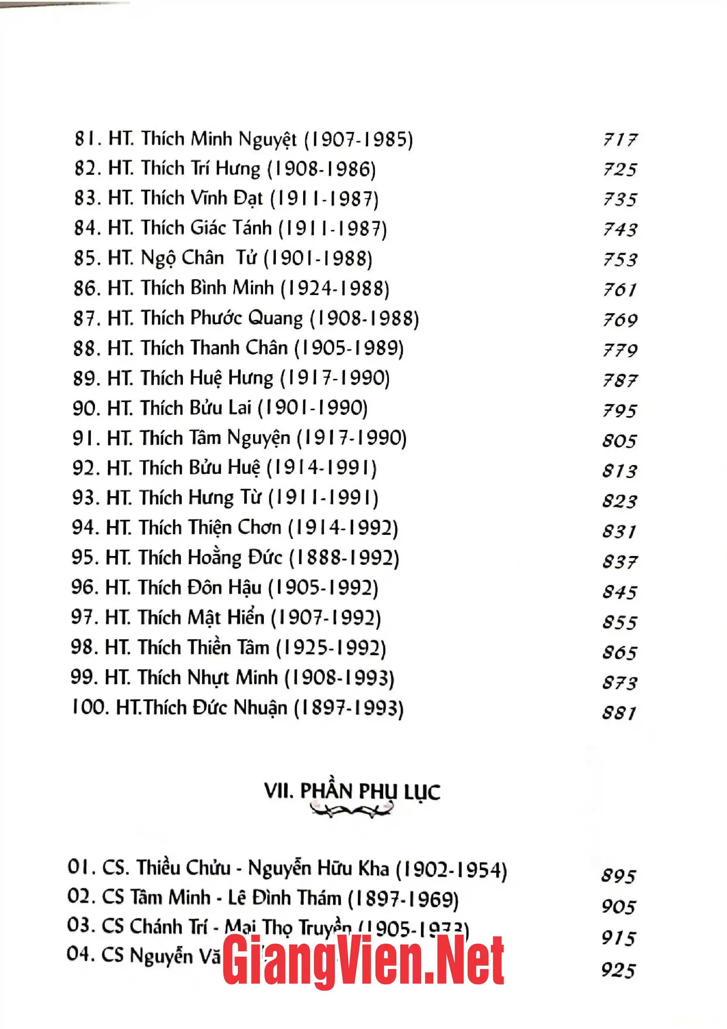 Ảnh minh họa nội dung cuốn sách: Tiểu sử danh tăng Việt Nam thế kỷ XX Tập 1