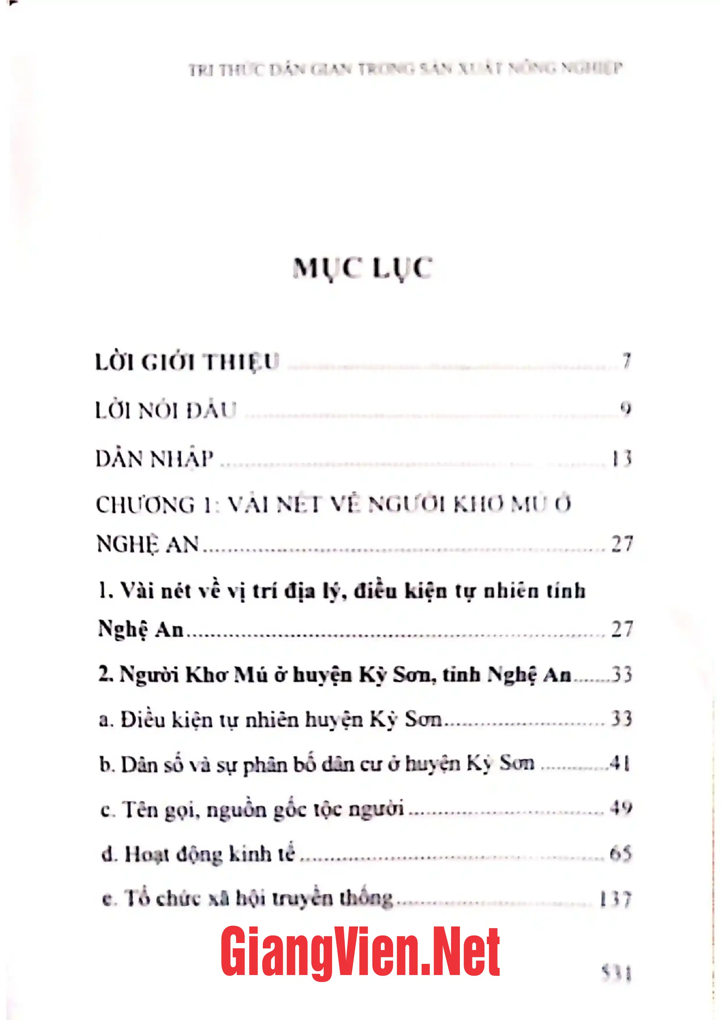 Ảnh minh họa nội dung cuốn sách: Tri thức dân gian trong sản xuất nông nghiệp của người Khơ Mú ở Nghệ An