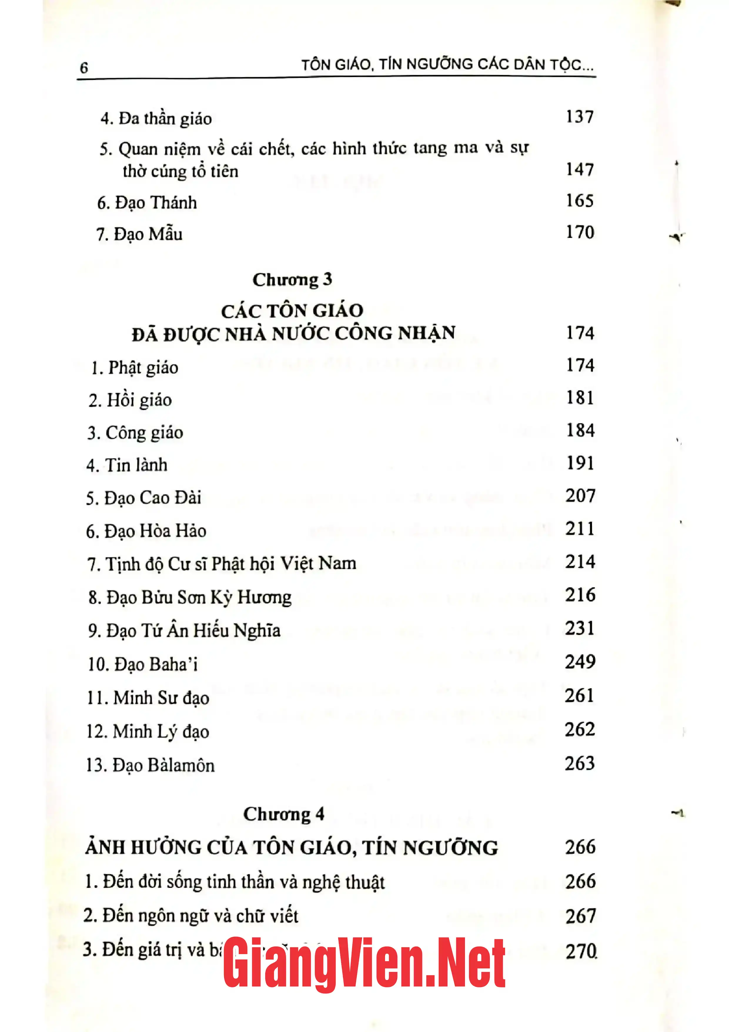 Ảnh minh họa nội dung cuốn sách: Tôn giáo, tín ngưỡng các dân tộc ở Việt Nam