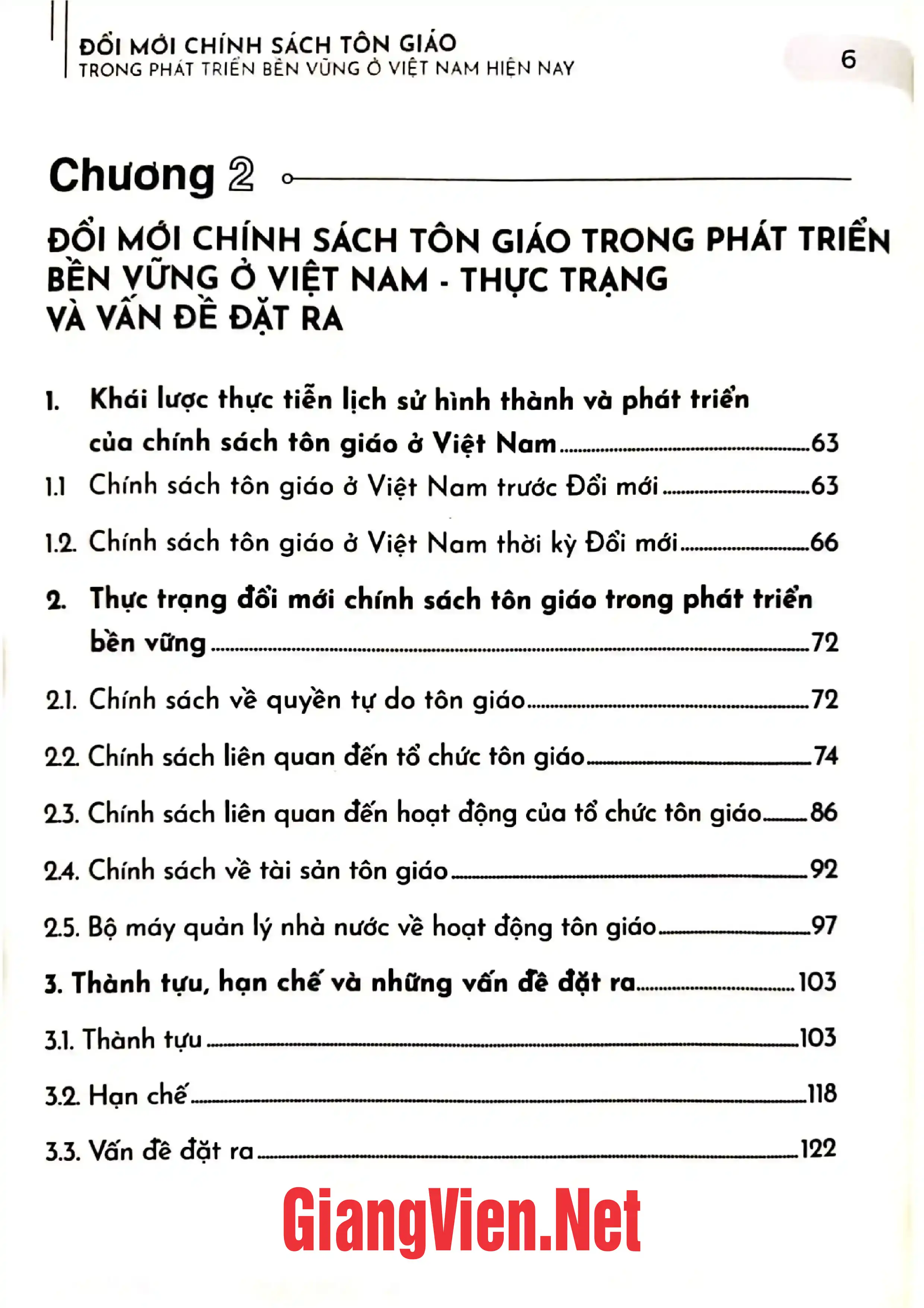 Ảnh minh họa nội dung cuốn sách: Đổi mới chính sách tôn giáo trong phát triển bền vững ở Việt Nam hiện nay