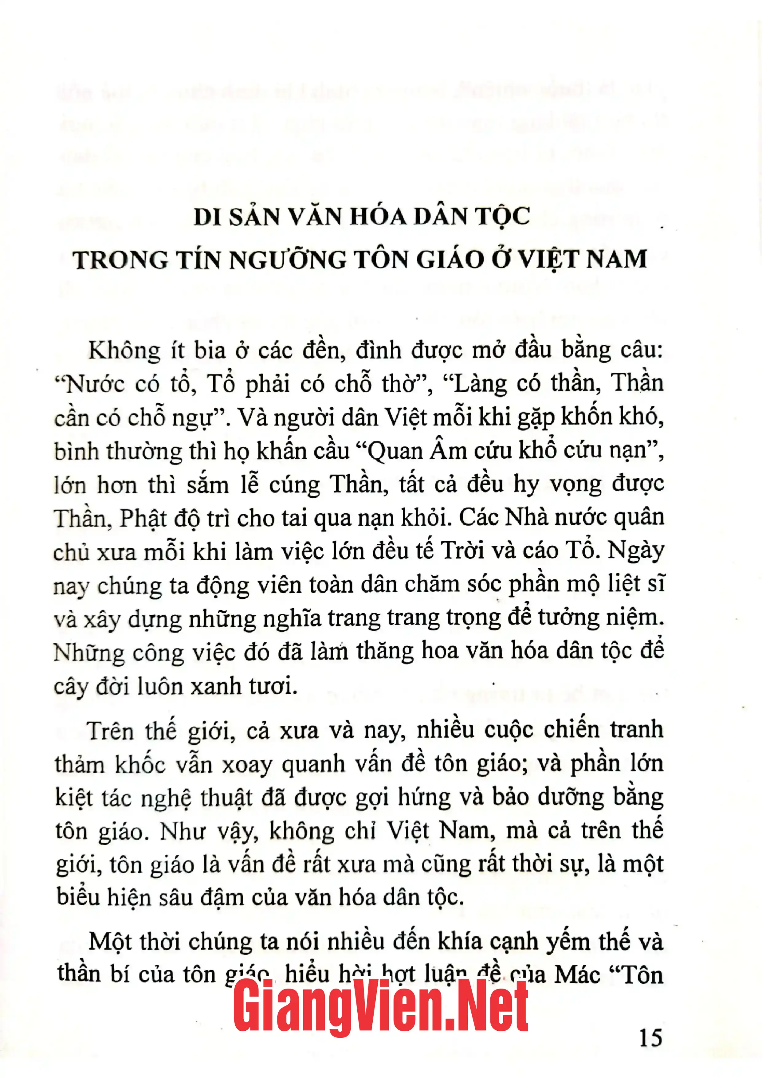 Ảnh minh họa nội dung cuốn sách: Di sản văn hóa dân tộc trong tín ngưỡng tôn giáo ở Việt Nam