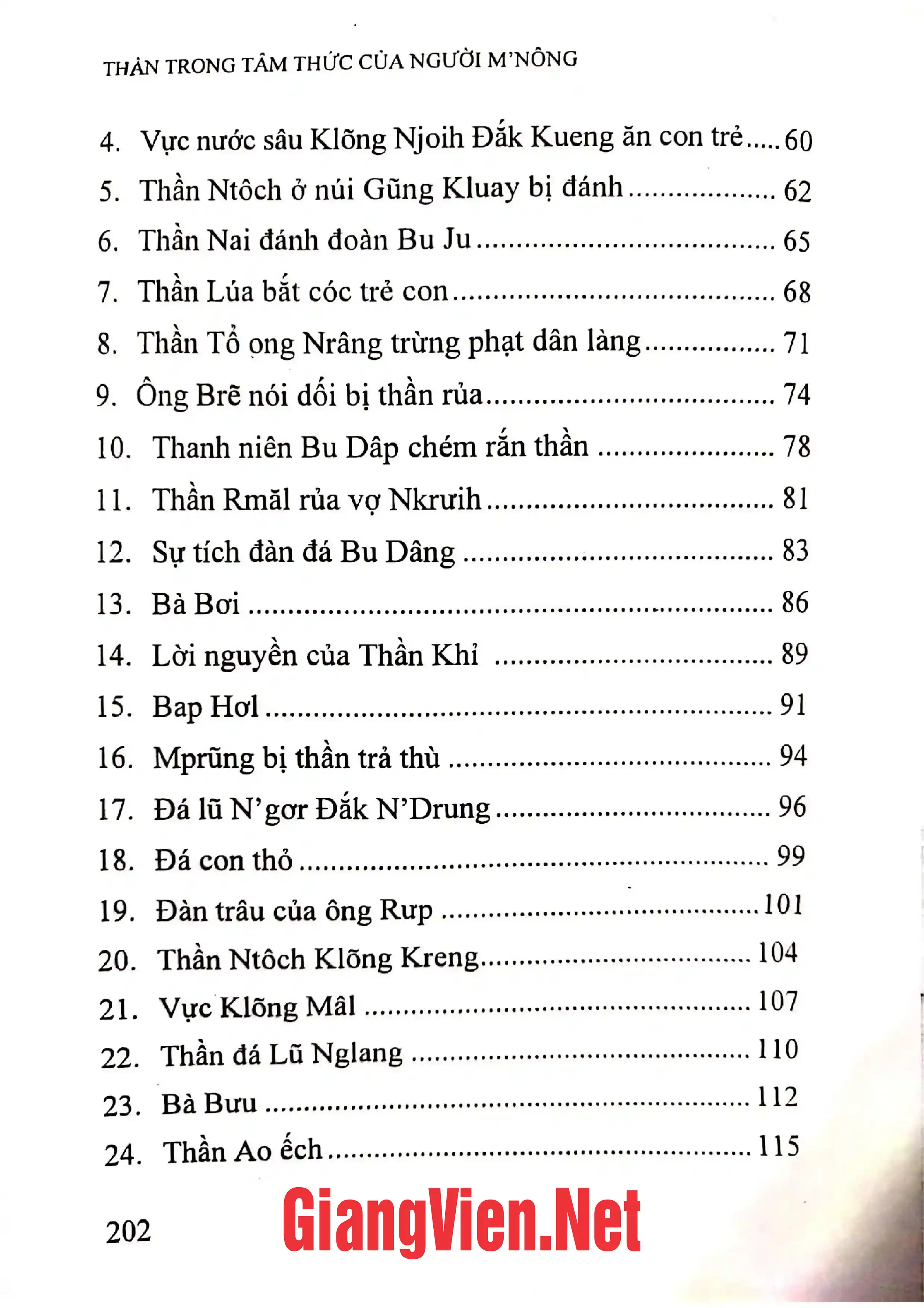 Ảnh minh họa nội dung cuốn sách: Thần trong tâm thức của người Mnông