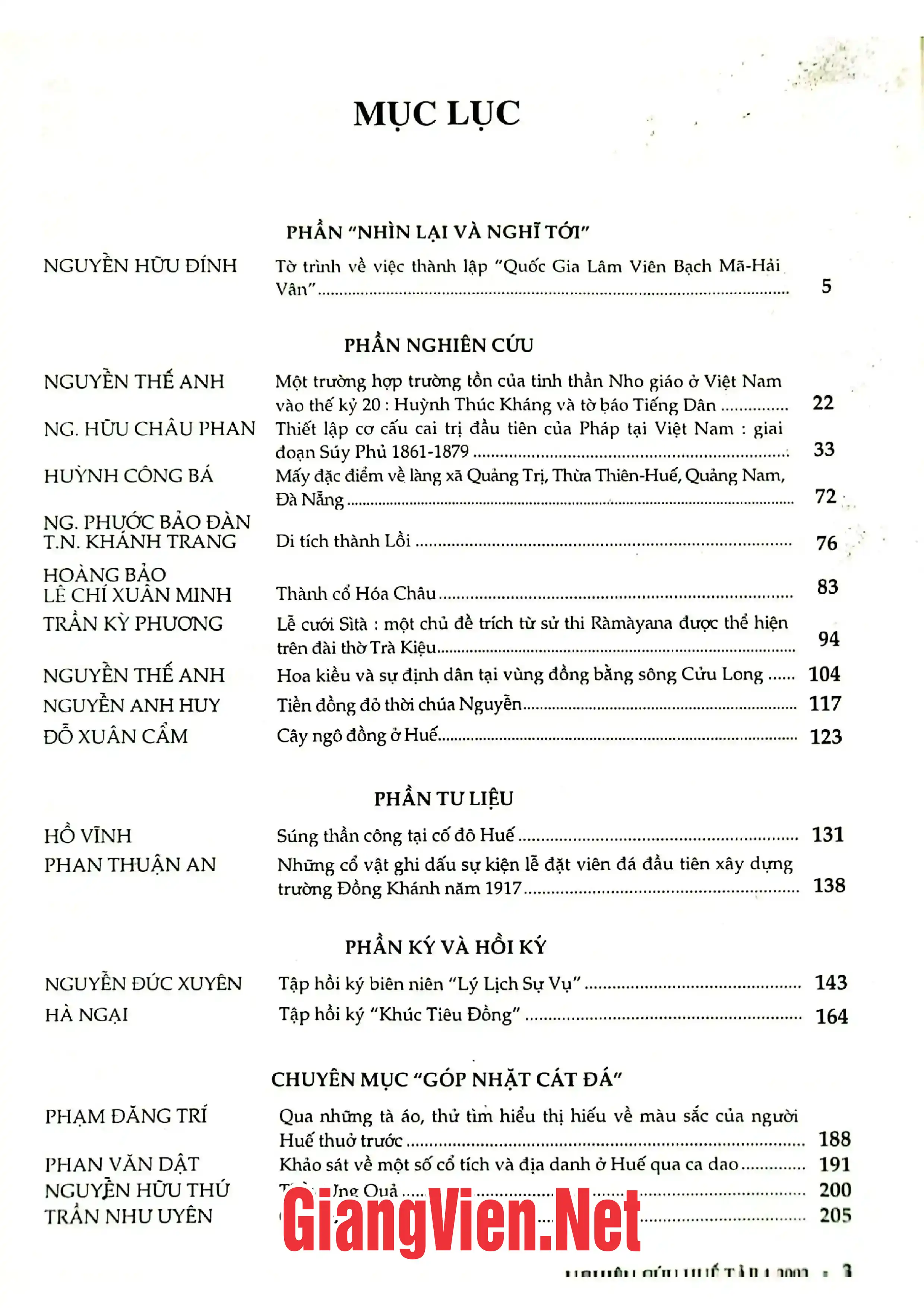 Ảnh minh họa nội dung cuốn sách: Nghiên cứu Huế, Tập bốn 2002