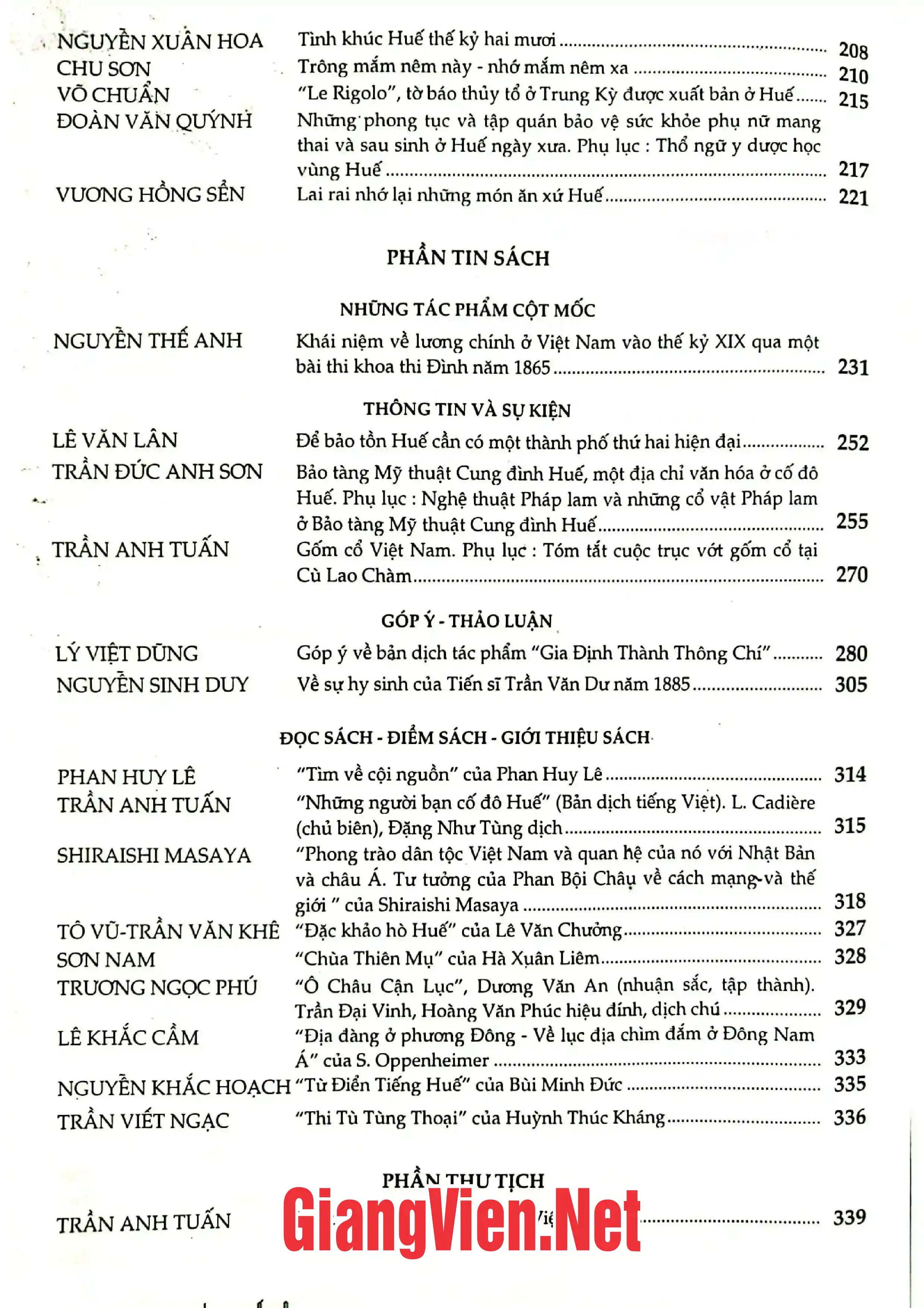 Ảnh minh họa nội dung cuốn sách: Nghiên cứu Huế, Tập bốn 2002