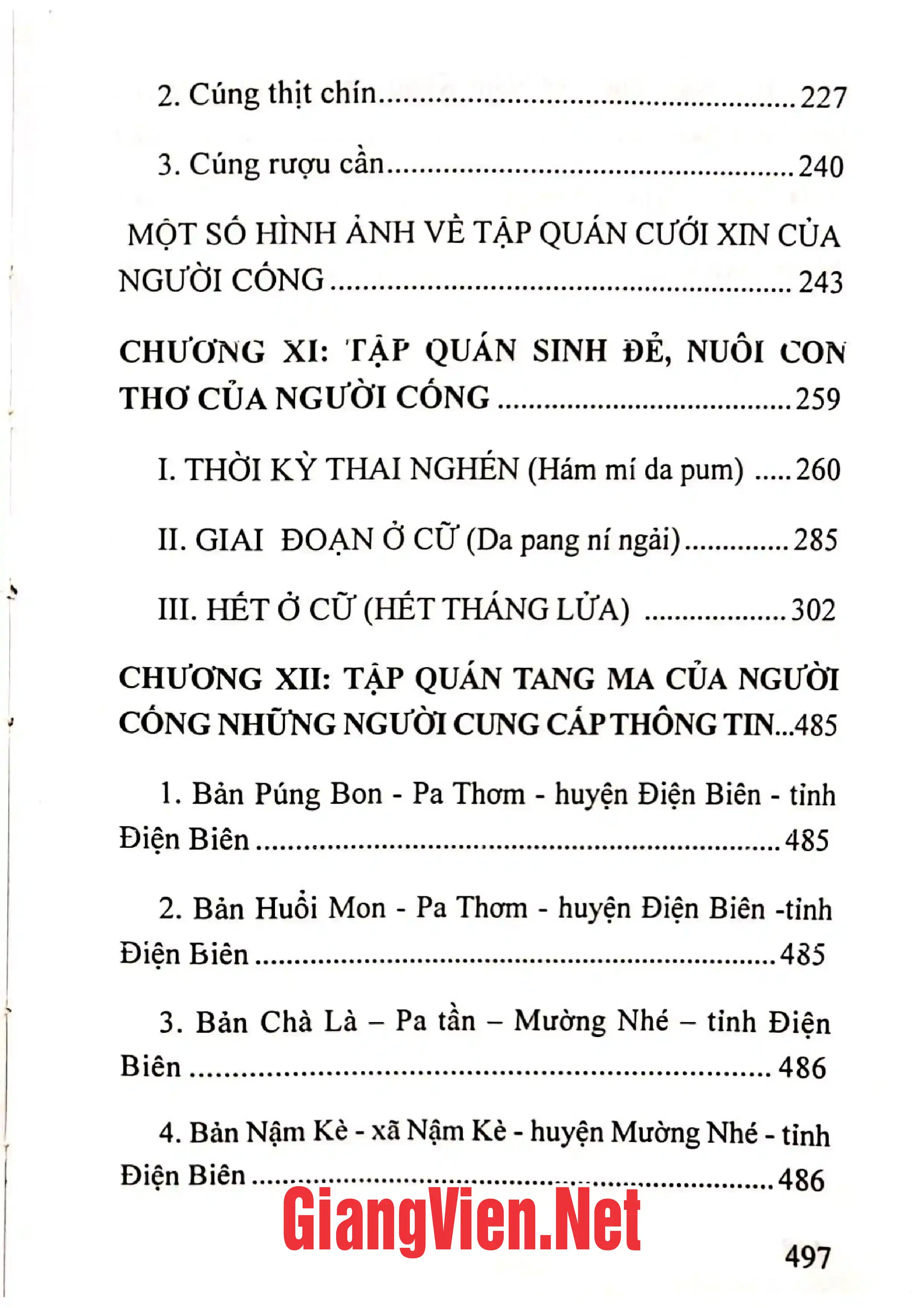 Ảnh minh họa nội dung cuốn sách: Văn hóa dân gian người Cống tỉnh Điện Biên Quyển 2