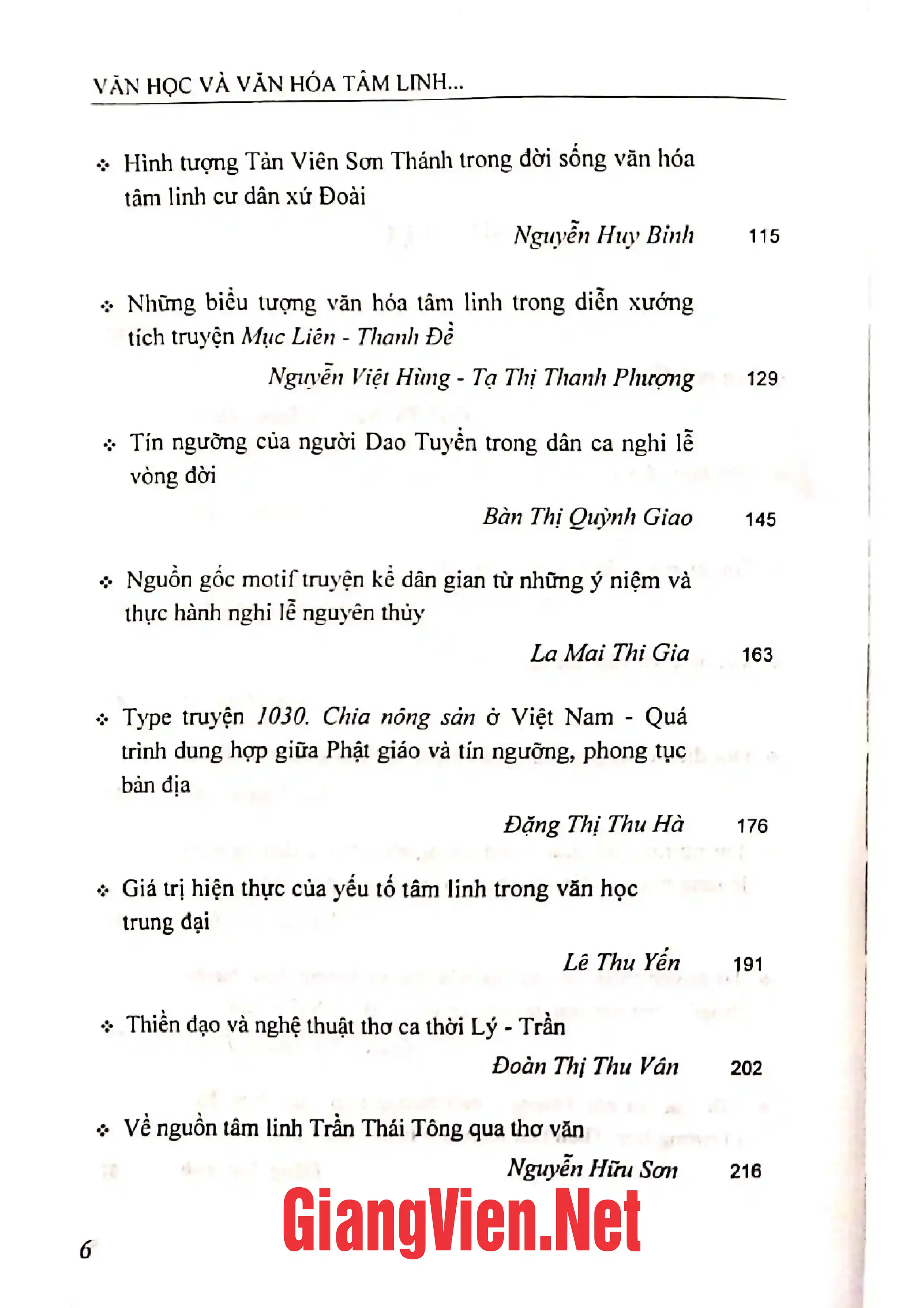 Ảnh minh họa nội dung cuốn sách: Văn học và Văn hóa tâm linh