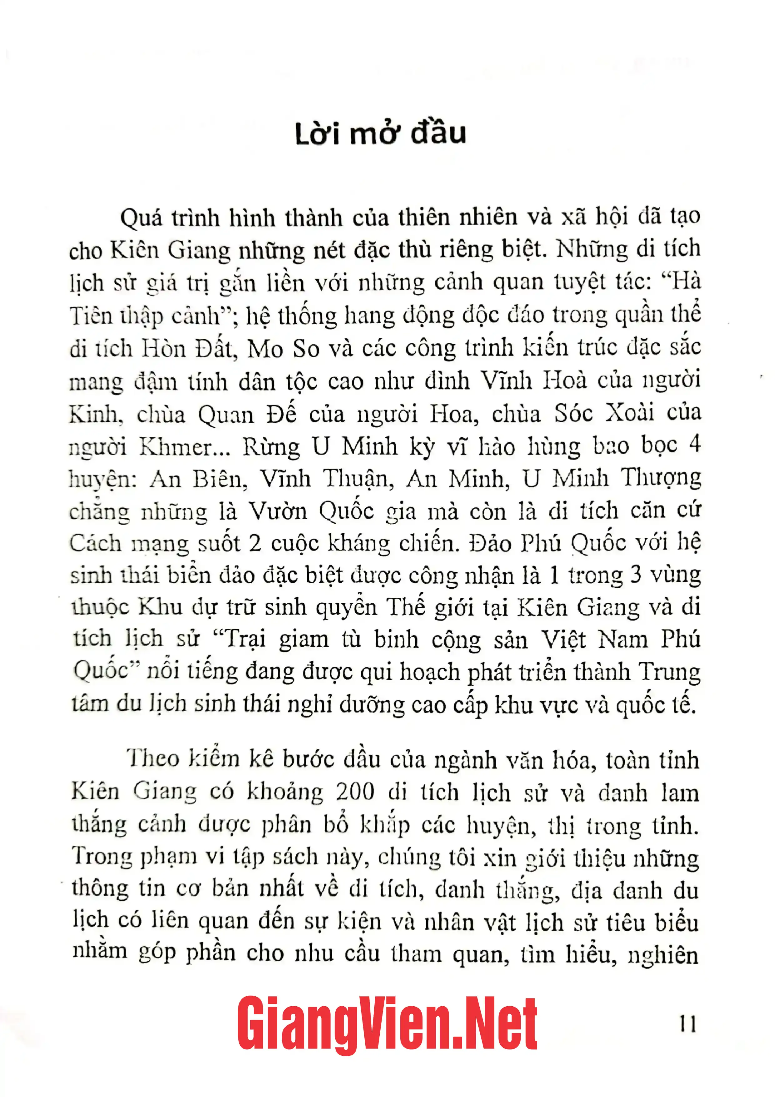 Ảnh minh họa nội dung cuốn sách: Di tích- Danh thắng và địa danh Kiên Giang