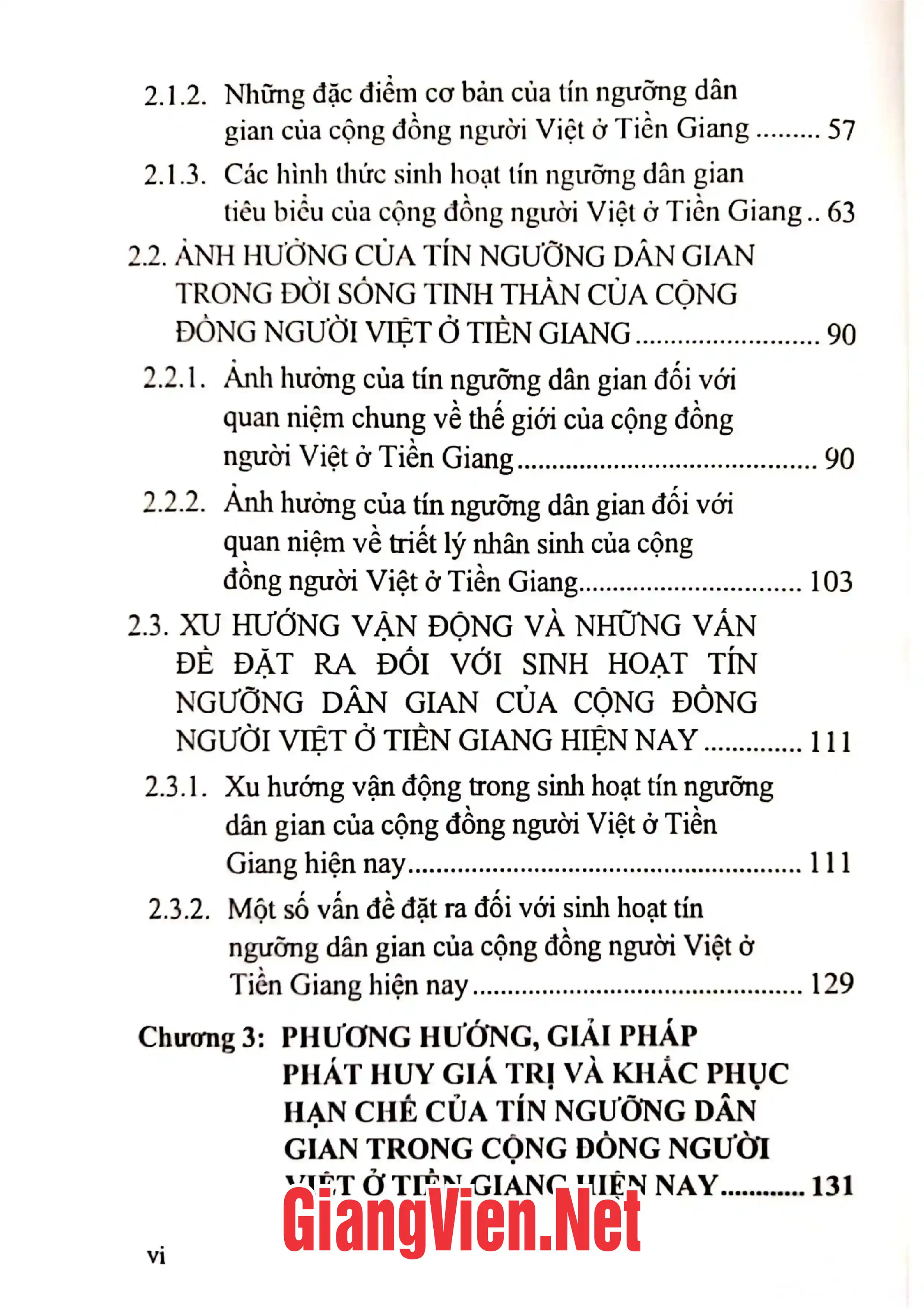Ảnh minh họa nội dung cuốn sách: Tín ngưỡng dân gian trong đời sống tinh thần của cộng đồng người Việt ở tỉnh Tiền Giang