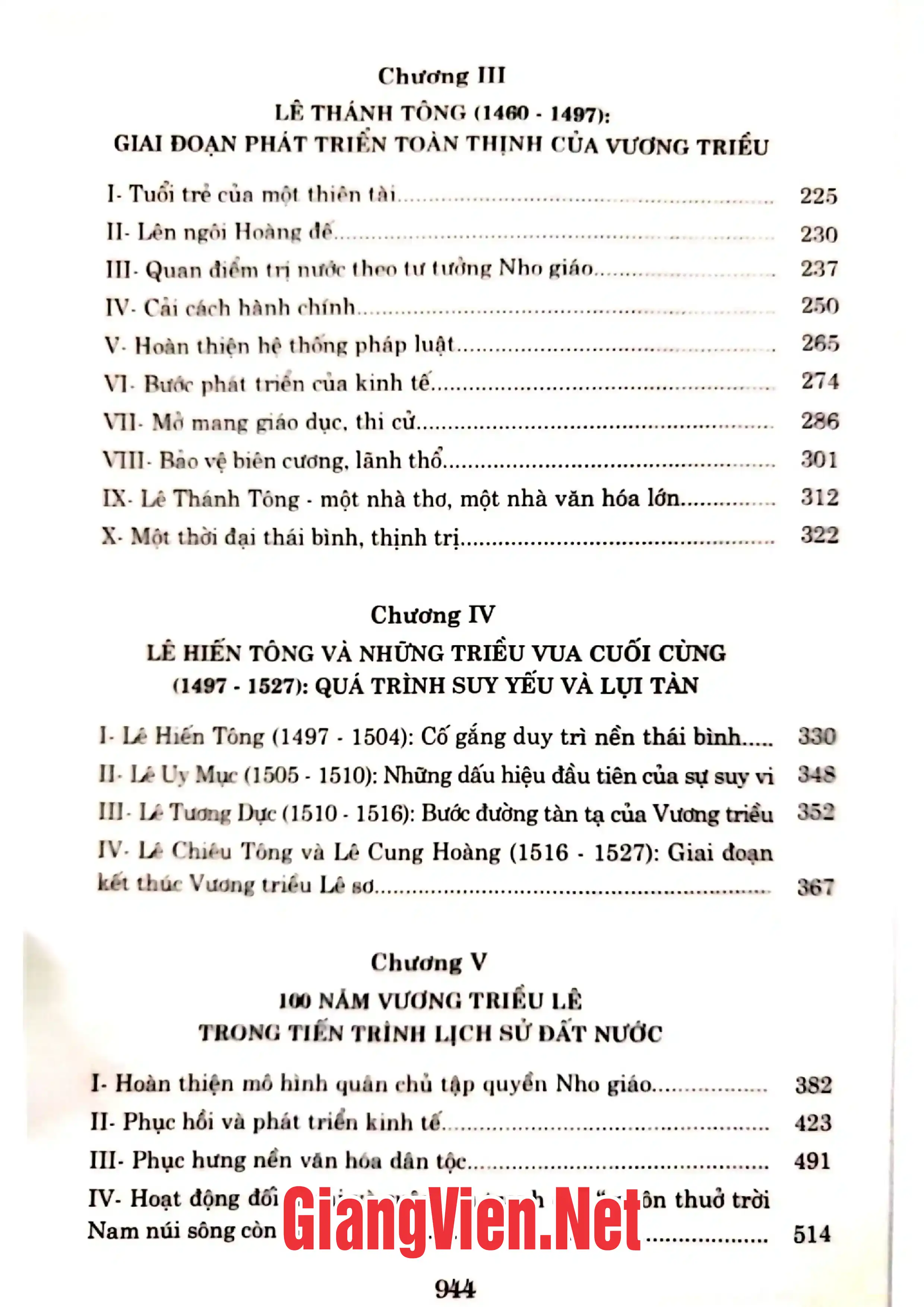 Ảnh minh họa nội dung cuốn sách: Vương Triều Lê 1428 - 1527