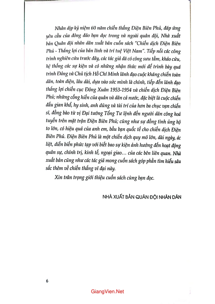 Trang 2 - Ảnh minh họa nội dung sách Chiến dịch Điện Biên Phủ thắng lợi của bản lĩnh và trí tuệ Việt Nam