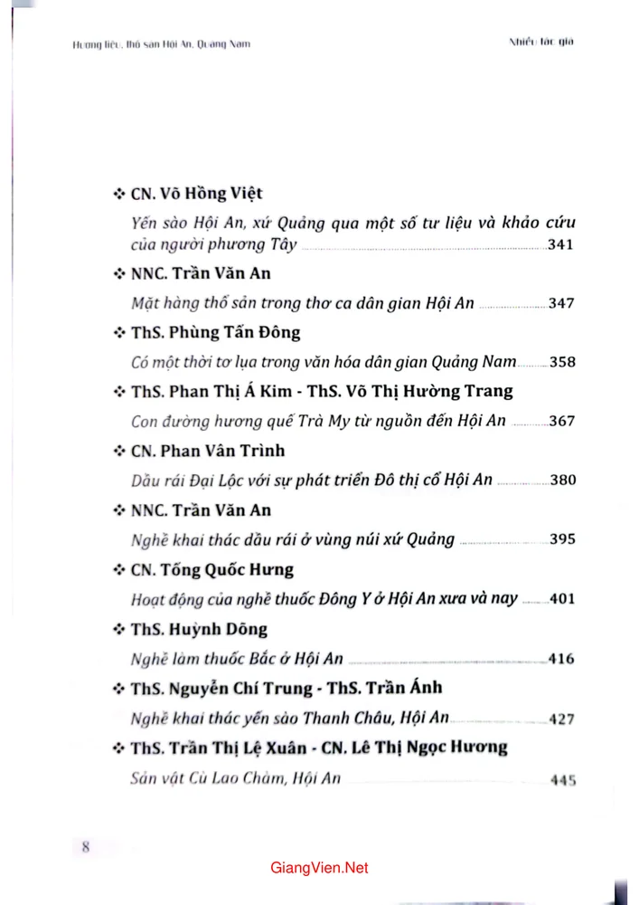 Trang 4 - Ảnh minh họa nội dung sách Hương liệu, thổ sản Hội An, Quảng Nam