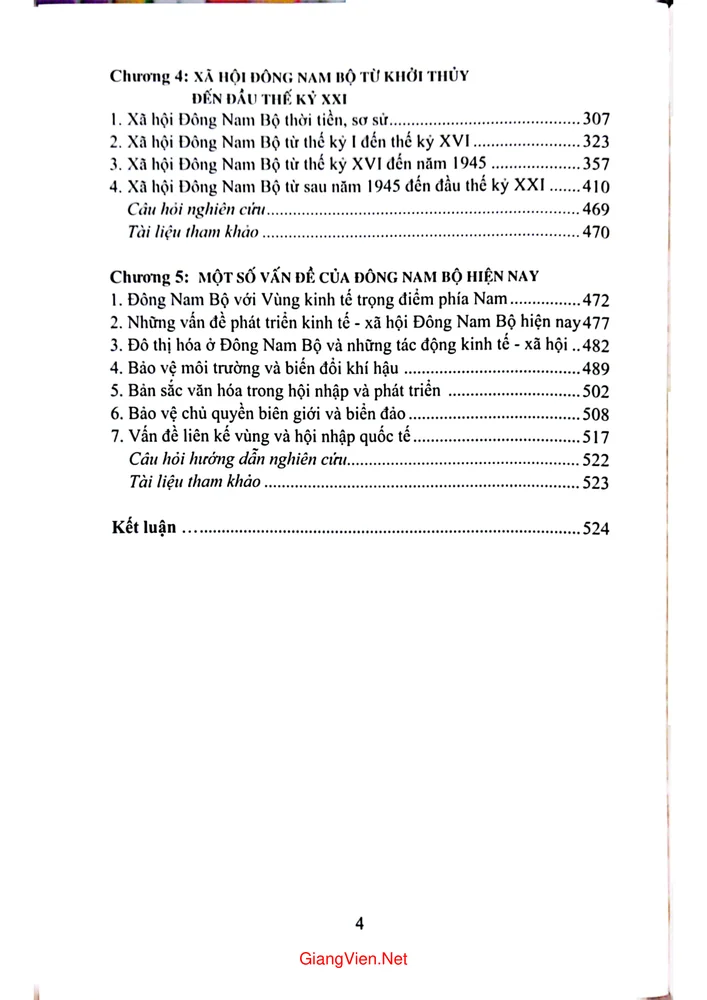 Trang 2 - Ảnh minh họa nội dung sách Đông Nam bộ học - Một số chỉ đề căn bản