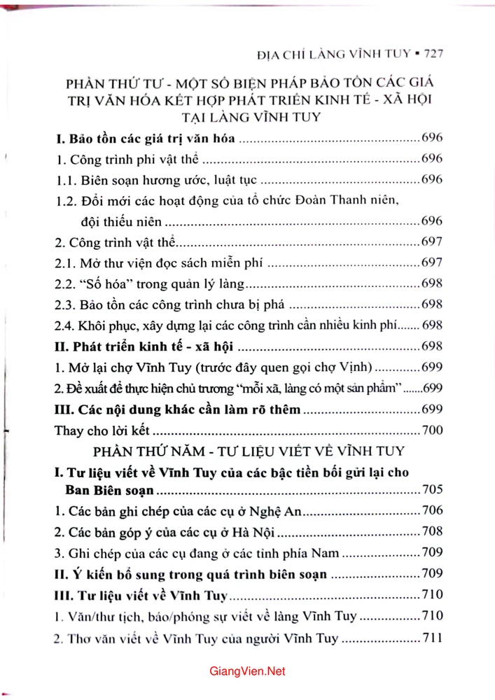 Trang 16 - Ảnh minh họa nội dung sách Địa chí làng Vĩnh Tuy