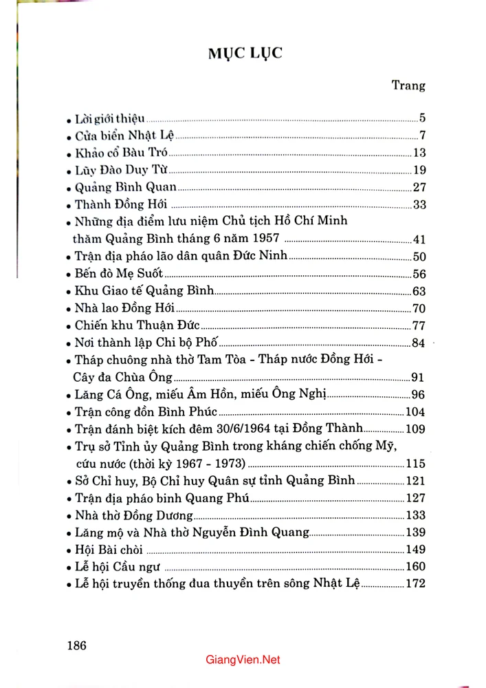 Trang 1 - Ảnh minh họa nội dung sách Đồng Hới di tích lịch sử, văn hóa