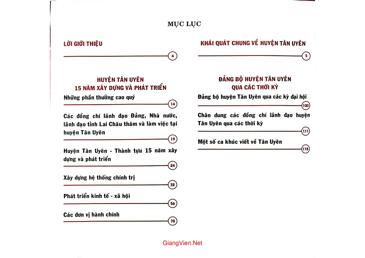 Trang 1 - Ảnh minh họa nội dung sách Kỷ yếu huyện Tân Uyên 15 năm xây dựng và phát triển (2009 - 2024)