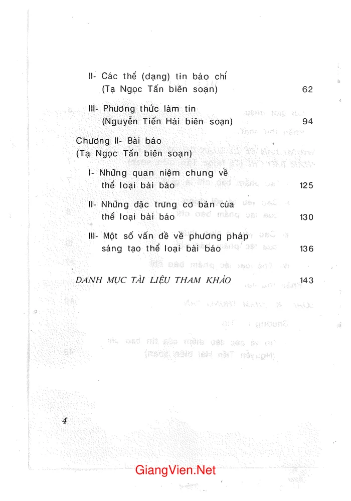 Trang 2 - Ảnh minh họa nội dung sách Tác phẩm báo chí (tập 1)