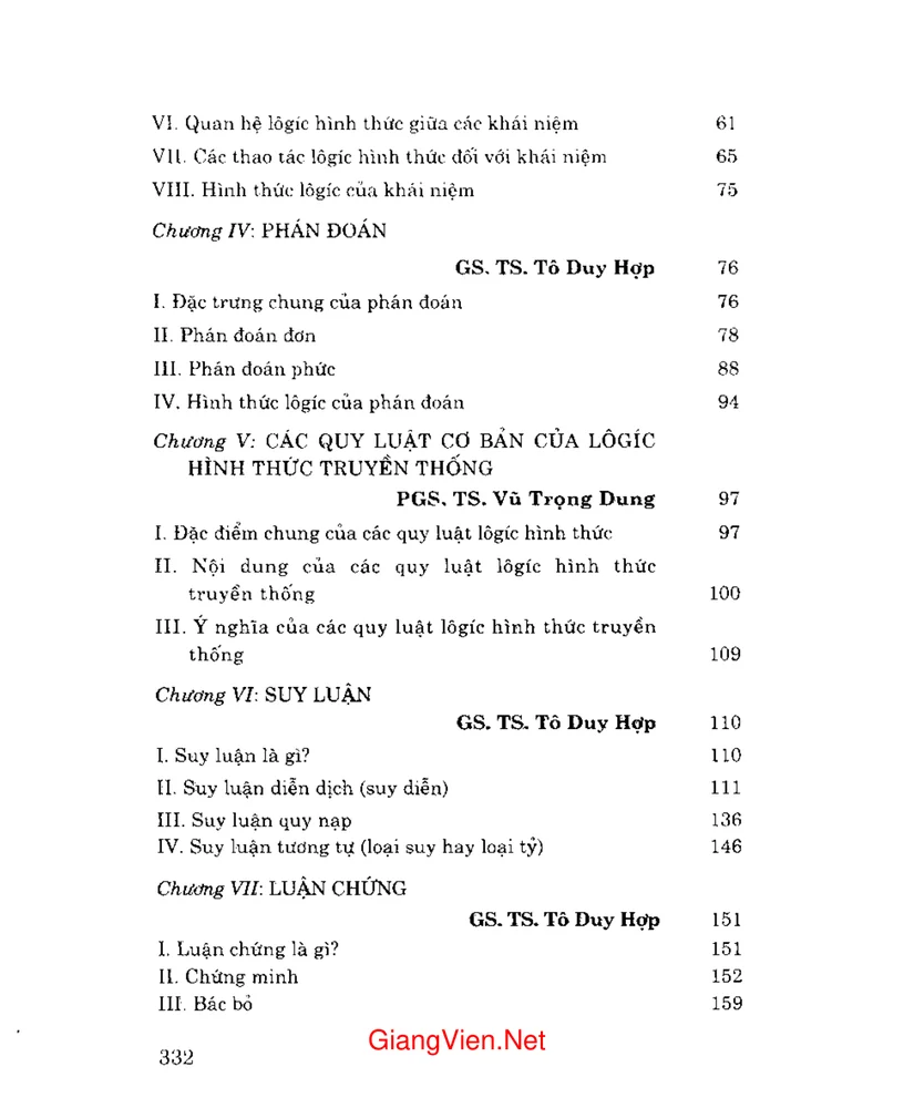 Trang 2 - Ảnh minh họa nội dung sách Giáo trình lôgíc học