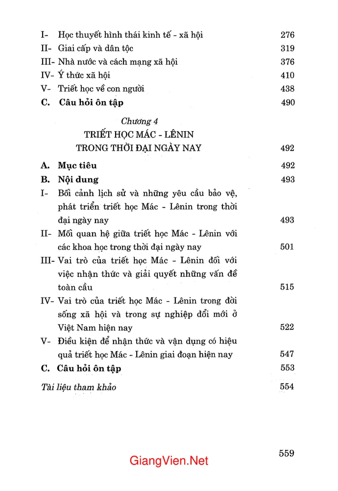 Trang 2 - Ảnh minh họa nội dung sách Giáo trình Triết học Mác - LêNin- chuyên