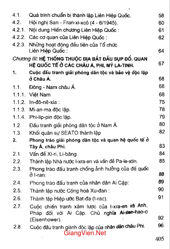 Trang 3 - Ảnh minh họa nội dung sách Giáo trình lịch sử quan hệ quốc tế 1945 - 1990