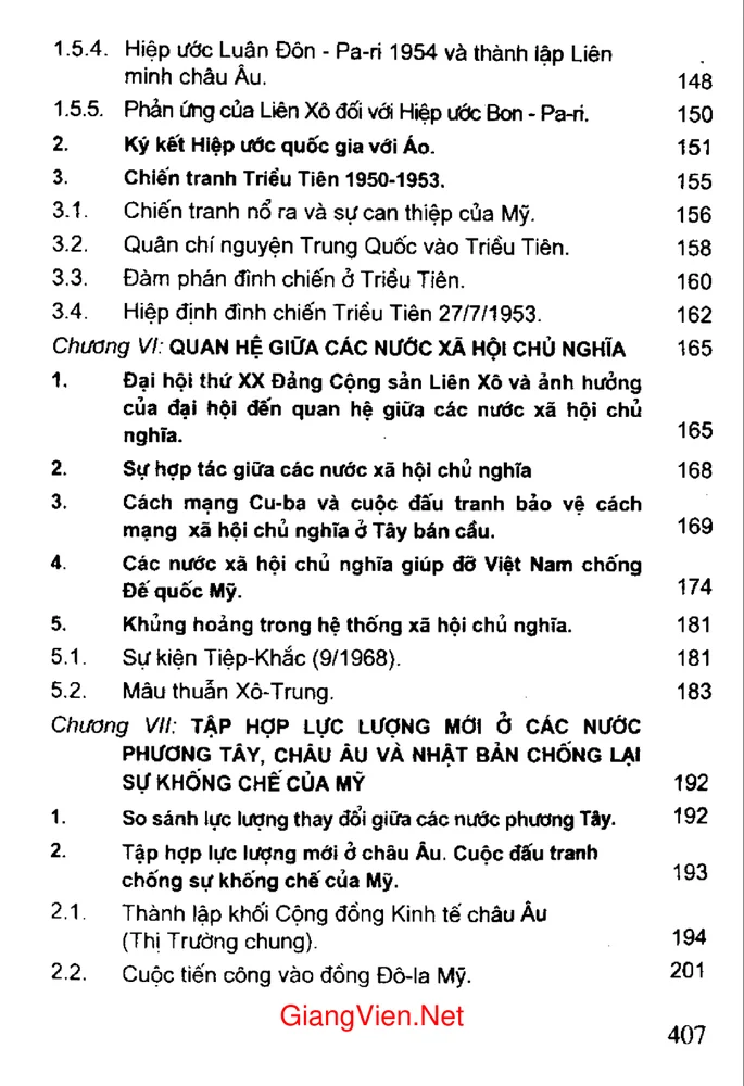 Trang 5 - Ảnh minh họa nội dung sách Giáo trình lịch sử quan hệ quốc tế 1945 - 1990
