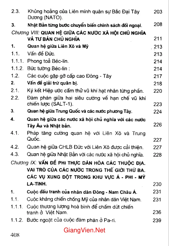 Trang 6 - Ảnh minh họa nội dung sách Giáo trình lịch sử quan hệ quốc tế 1945 - 1990