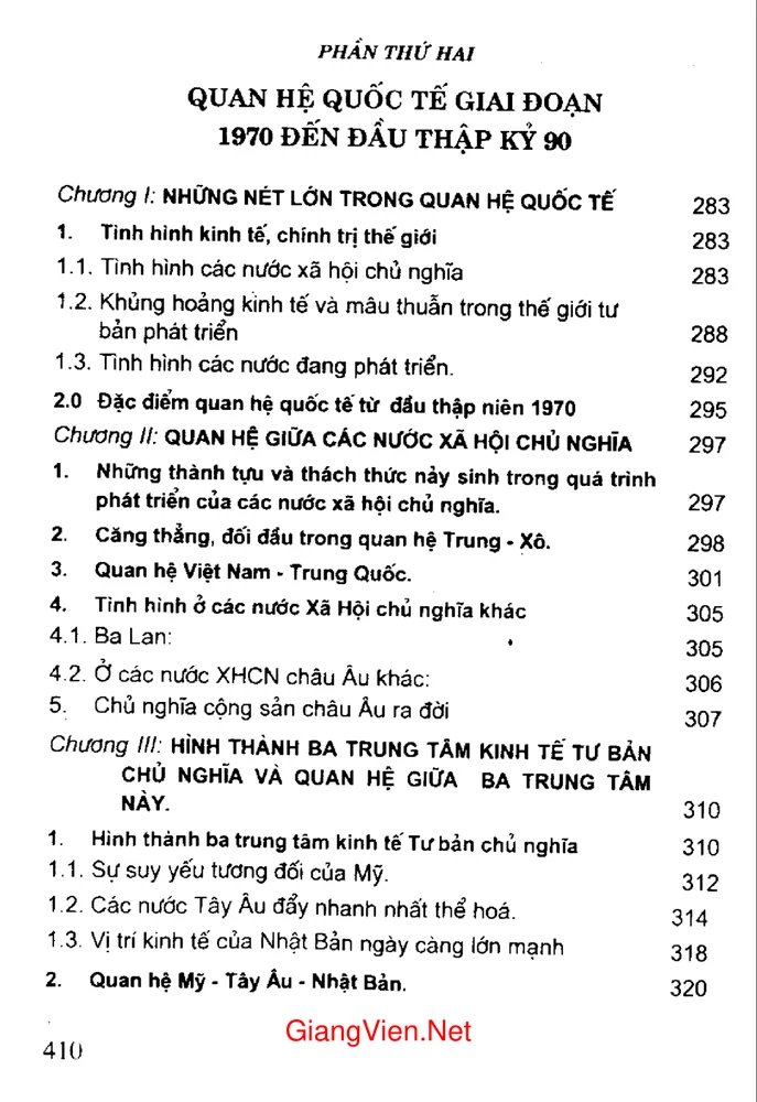 Trang 8 - Ảnh minh họa nội dung sách Giáo trình lịch sử quan hệ quốc tế 1945 - 1990