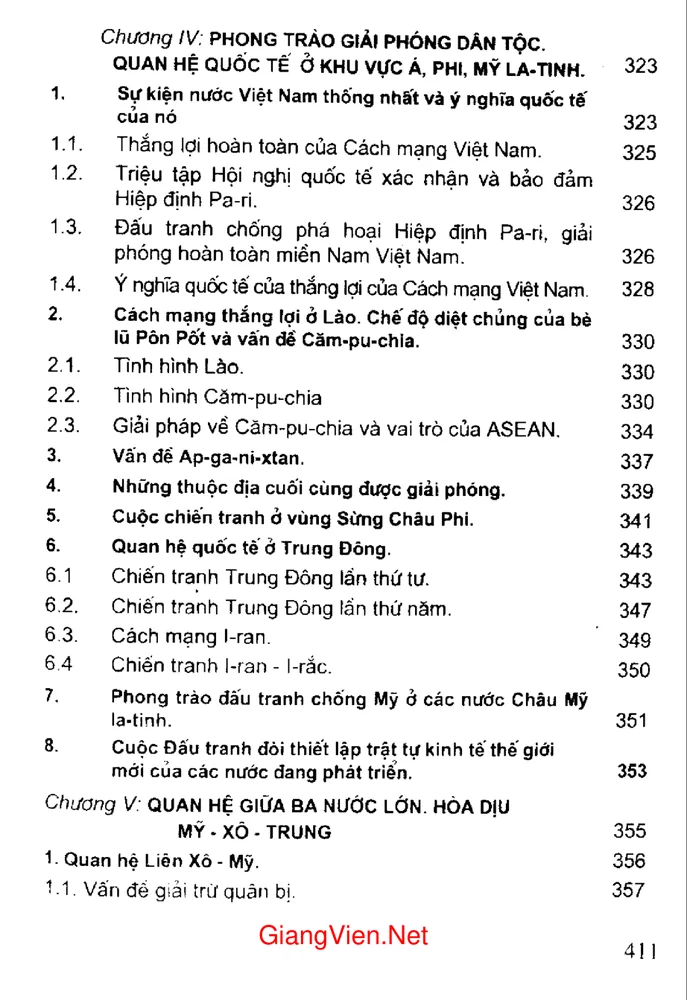 Trang 9 - Ảnh minh họa nội dung sách Giáo trình lịch sử quan hệ quốc tế 1945 - 1990