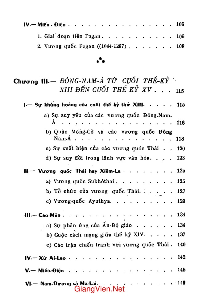 Trang 3 - Ảnh minh họa nội dung sách Lịch sử các quốc gia Đông Nam Á trừ Việt Nam (từ nguyên sơ đến thế kỷ XVI)