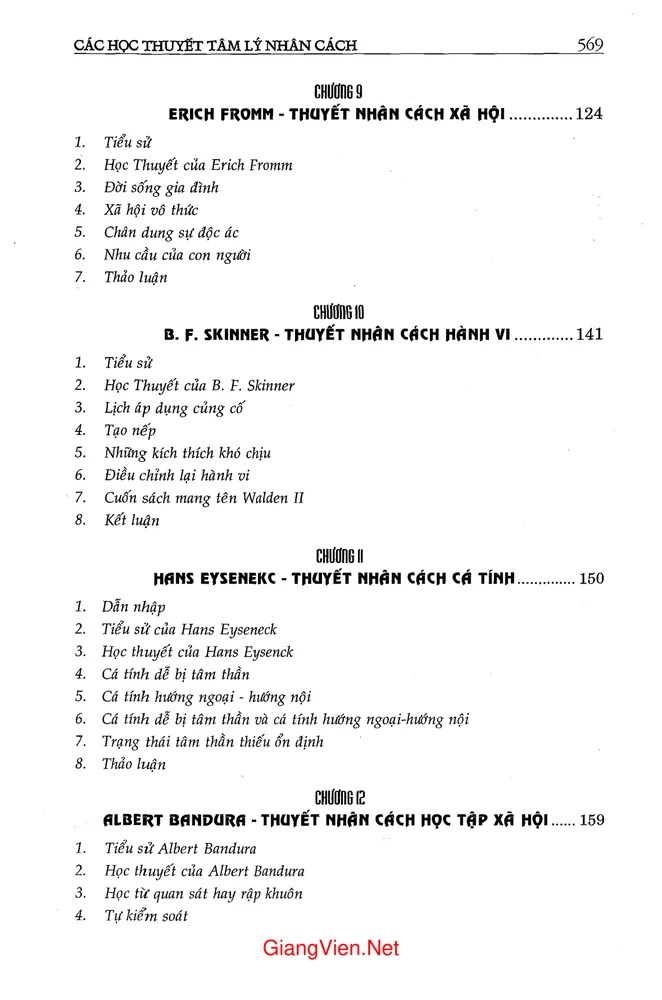Trang 4 - Ảnh minh họa nội dung sách Các học thuyết tâm lý học nhân cách