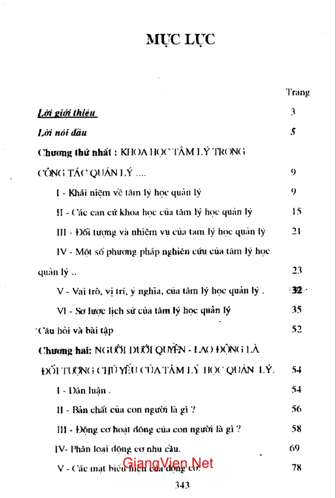 Trang 1 - Ảnh minh họa nội dung sách Giáo trình Tâm lý học quản lý (tác giả Nguyễn Bá Dương)